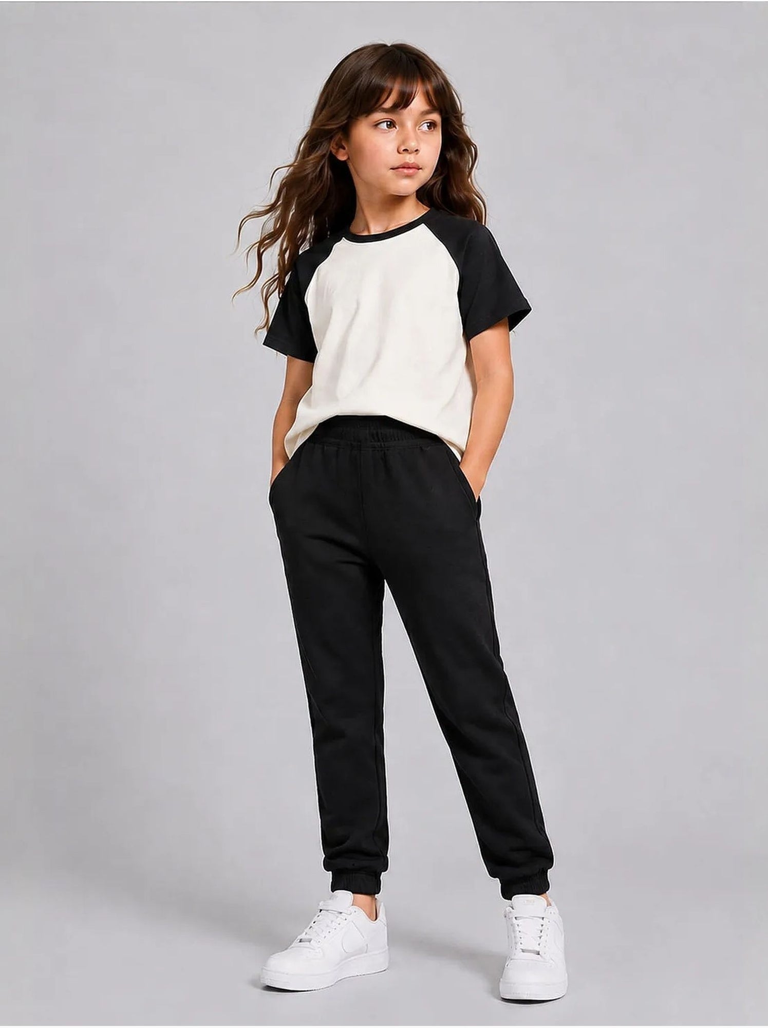 Pantalon de jogging unisexe junior à jambe fuselée tommy - Noir