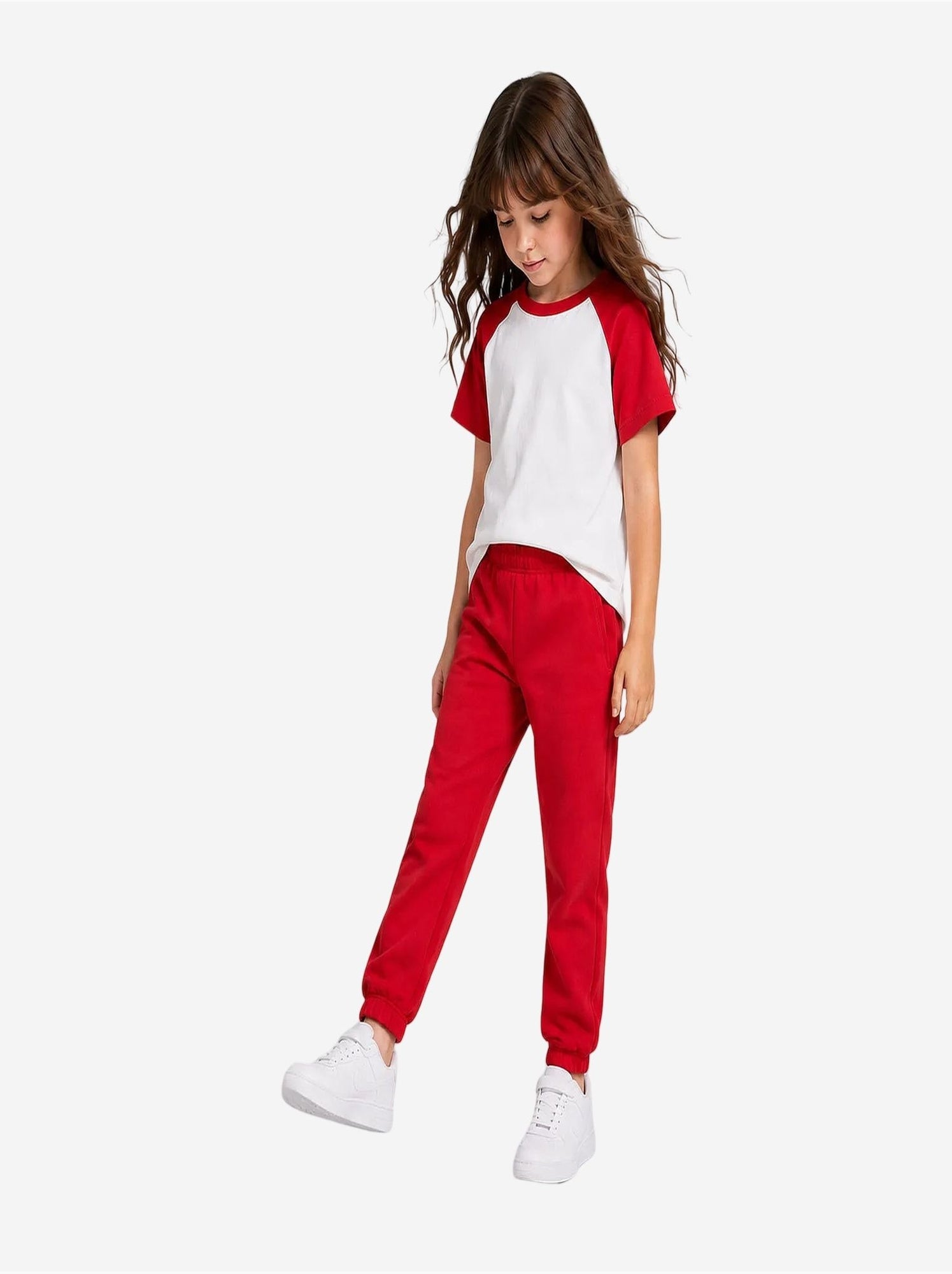 Pantalon de jogging unisexe junior à jambe fuselée tommy - Rouge