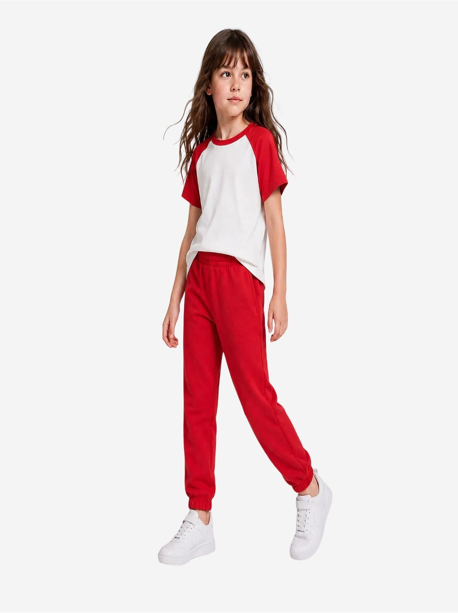 Pantalon de jogging unisexe junior à jambe fuselée tommy - Rouge