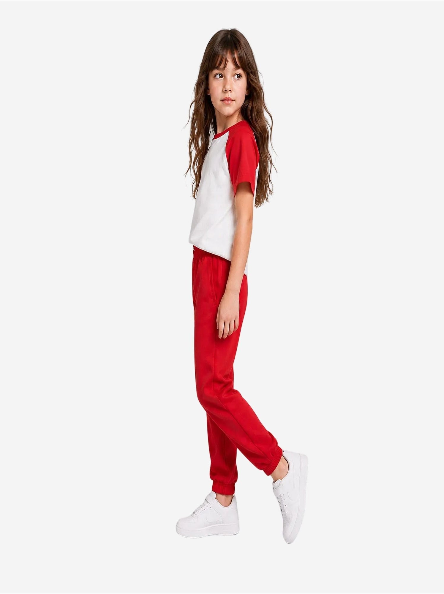 Pantalon de jogging unisexe junior à jambe fuselée tommy - Rouge