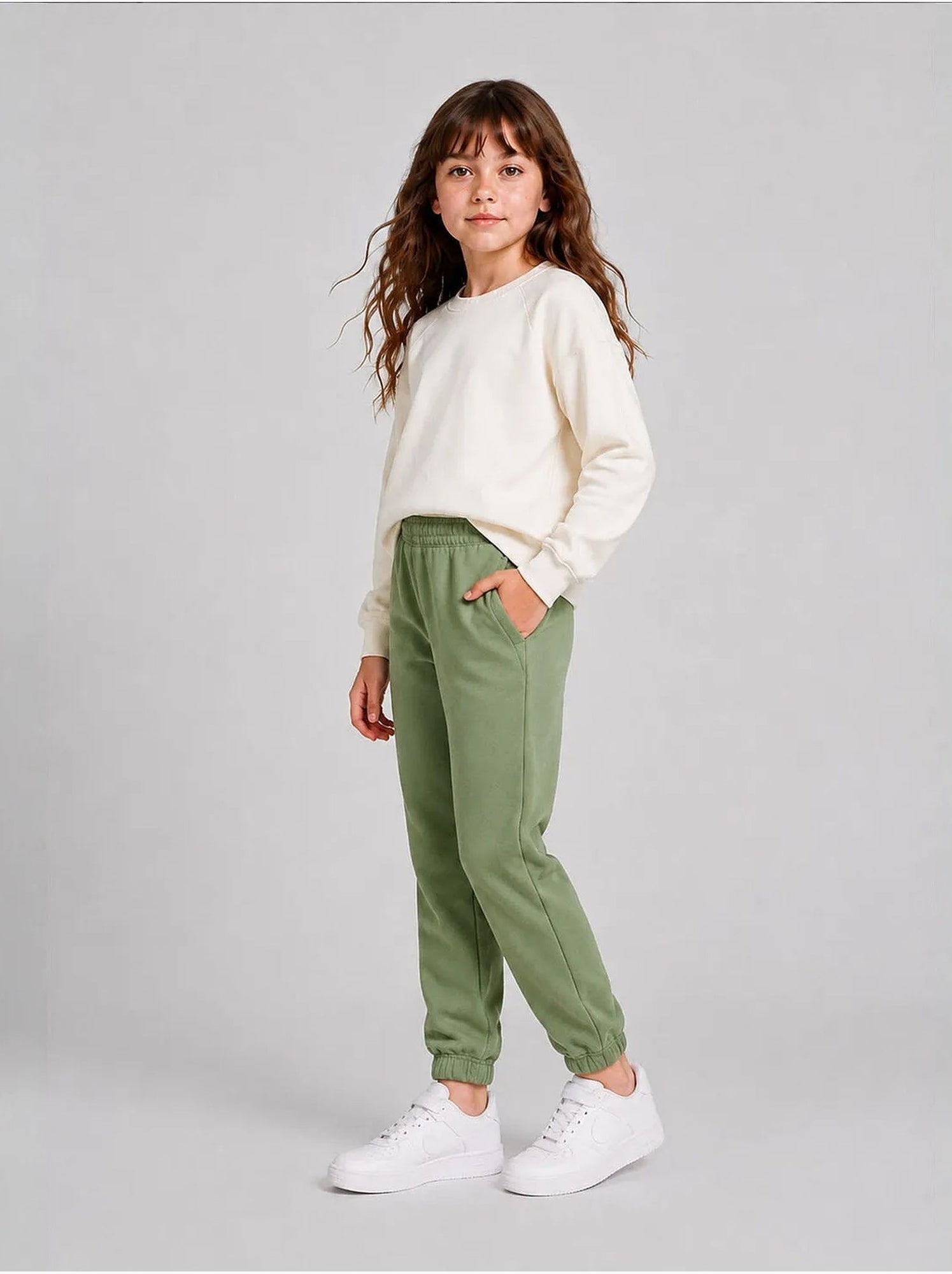 Pantalon de jogging unisexe junior à jambe fuselée tommy - Vert menthe