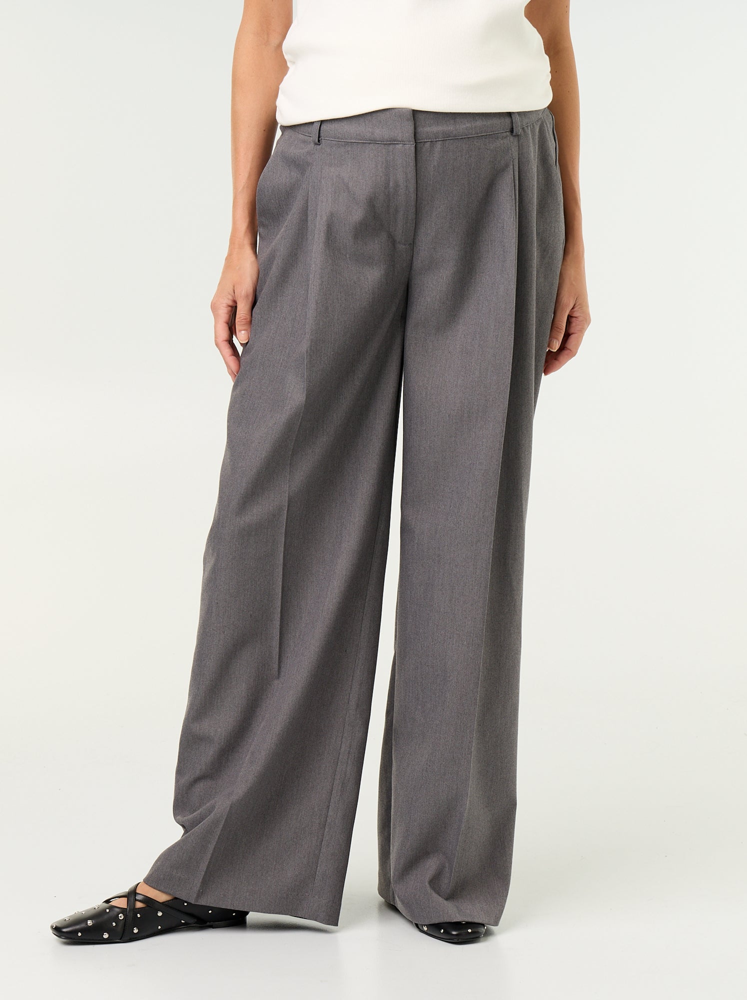 Pantalon de maternité à pinces - Gris
