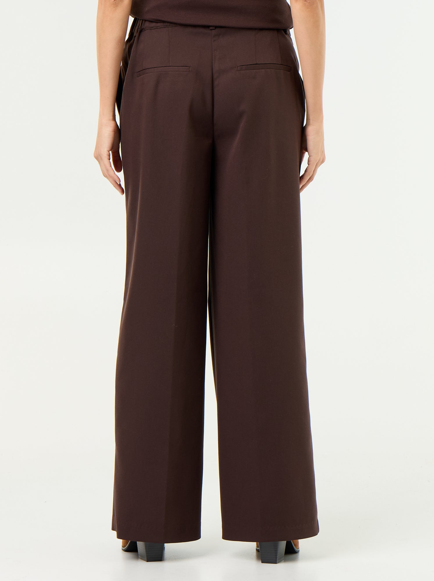 Pantalon de maternité à pinces - Marron