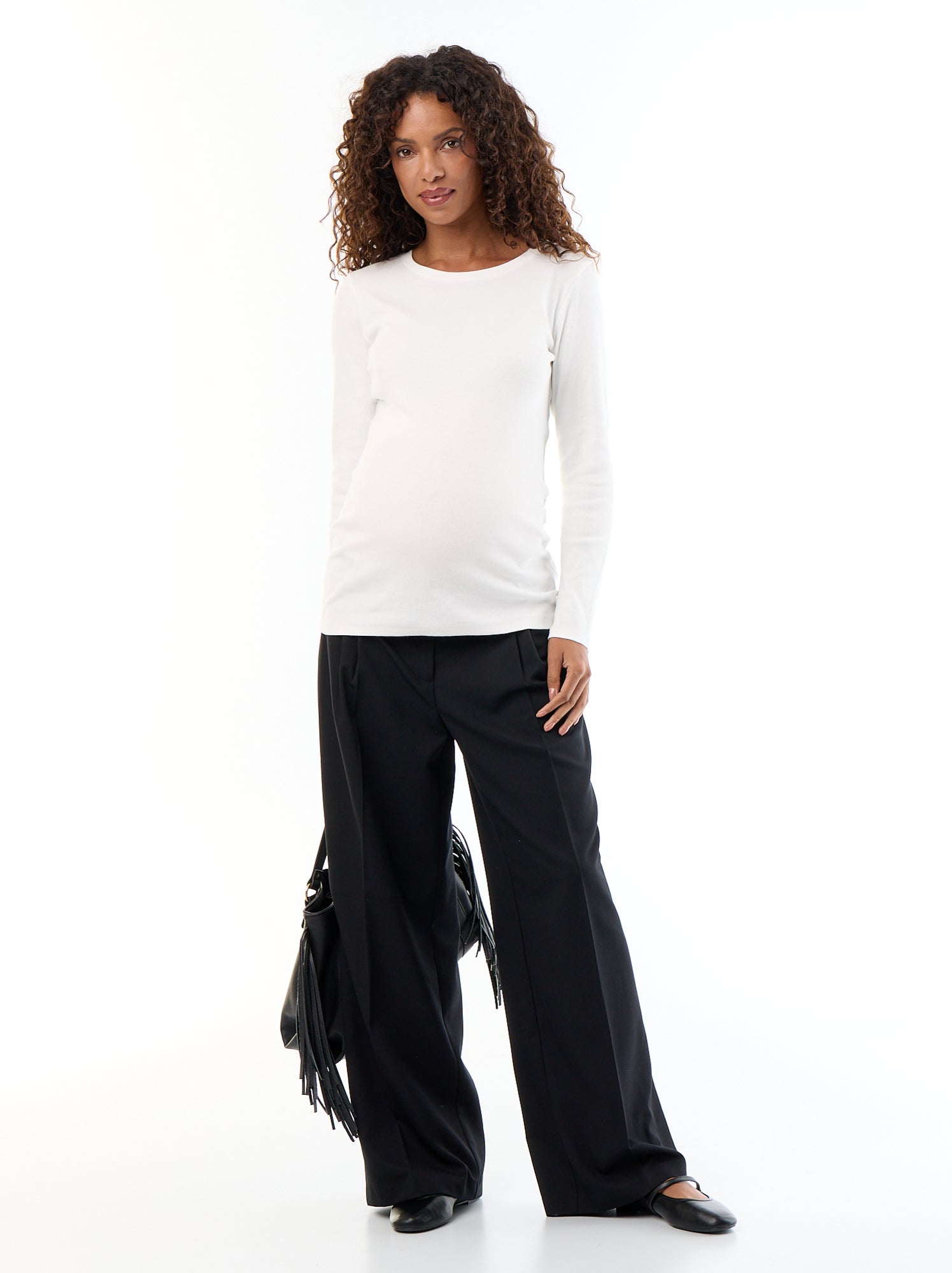 Pantalon de maternité à pinces - Noir