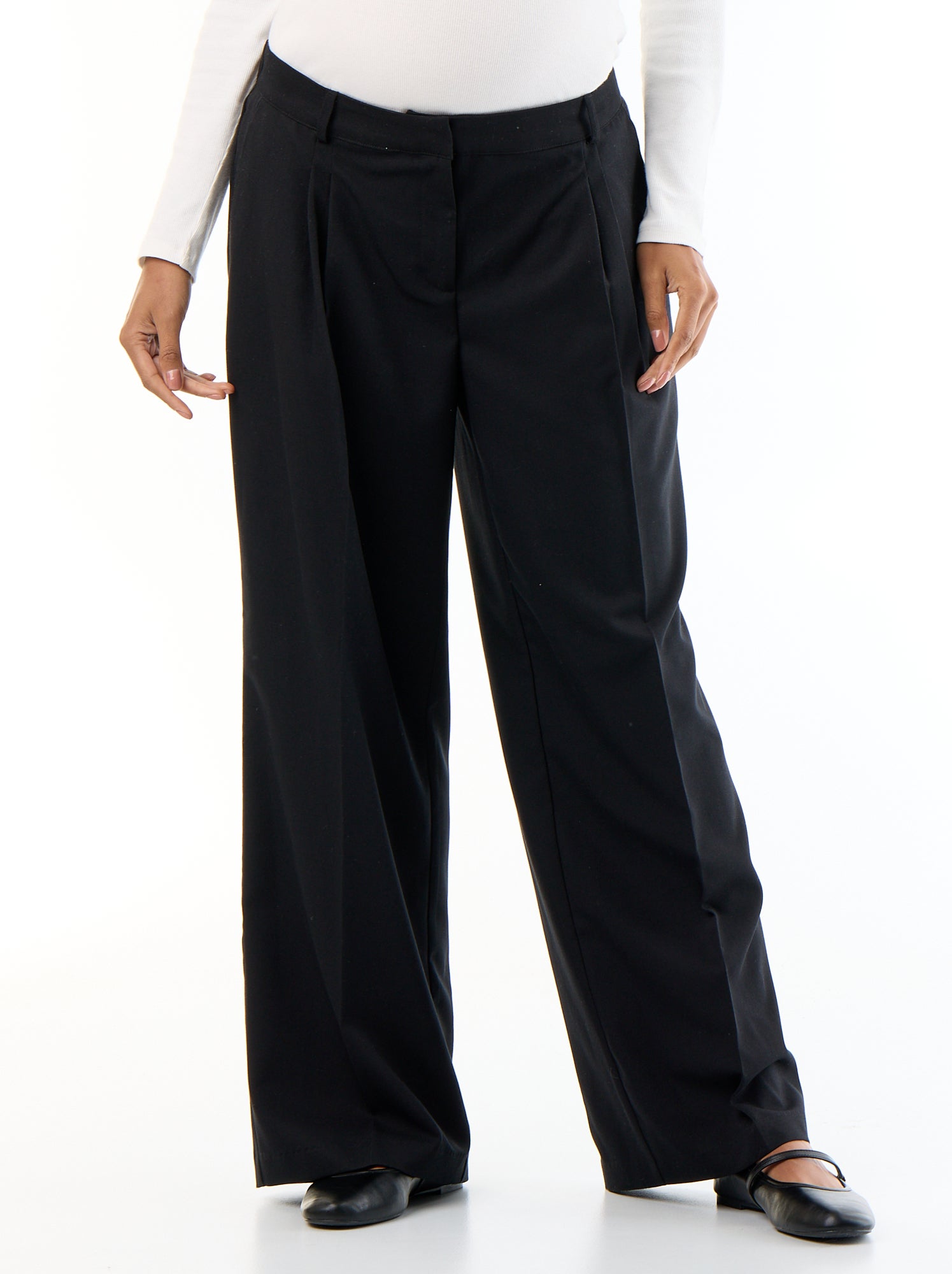 Pantalon de maternité à pinces - Noir
