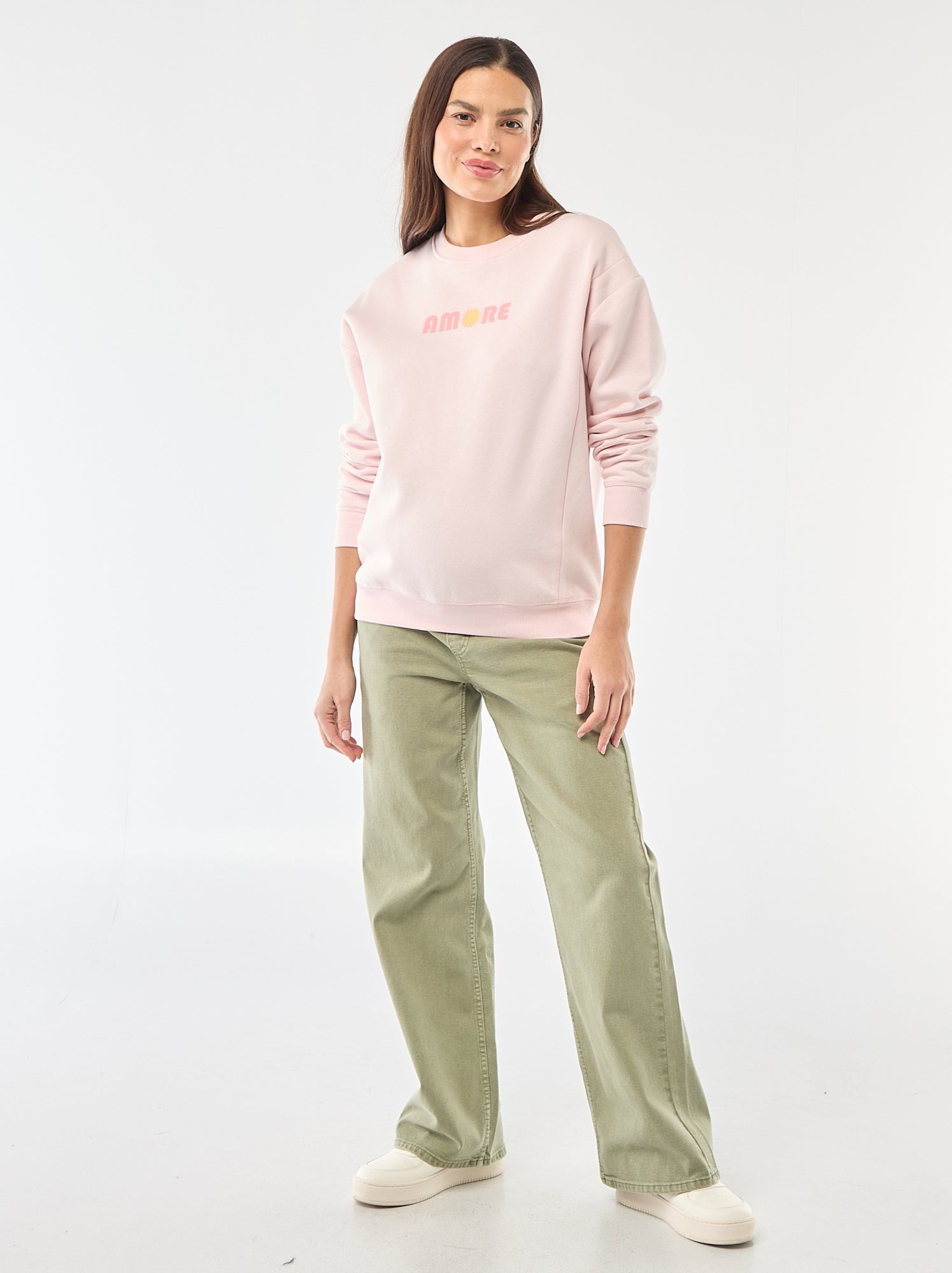 Pantalon de maternité wide leg - Kaki