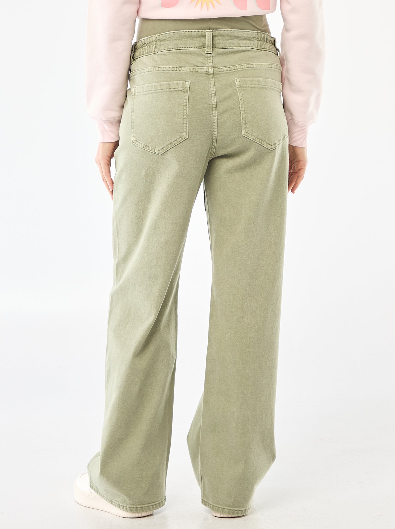 Pantalon de maternité wide leg - Kaki