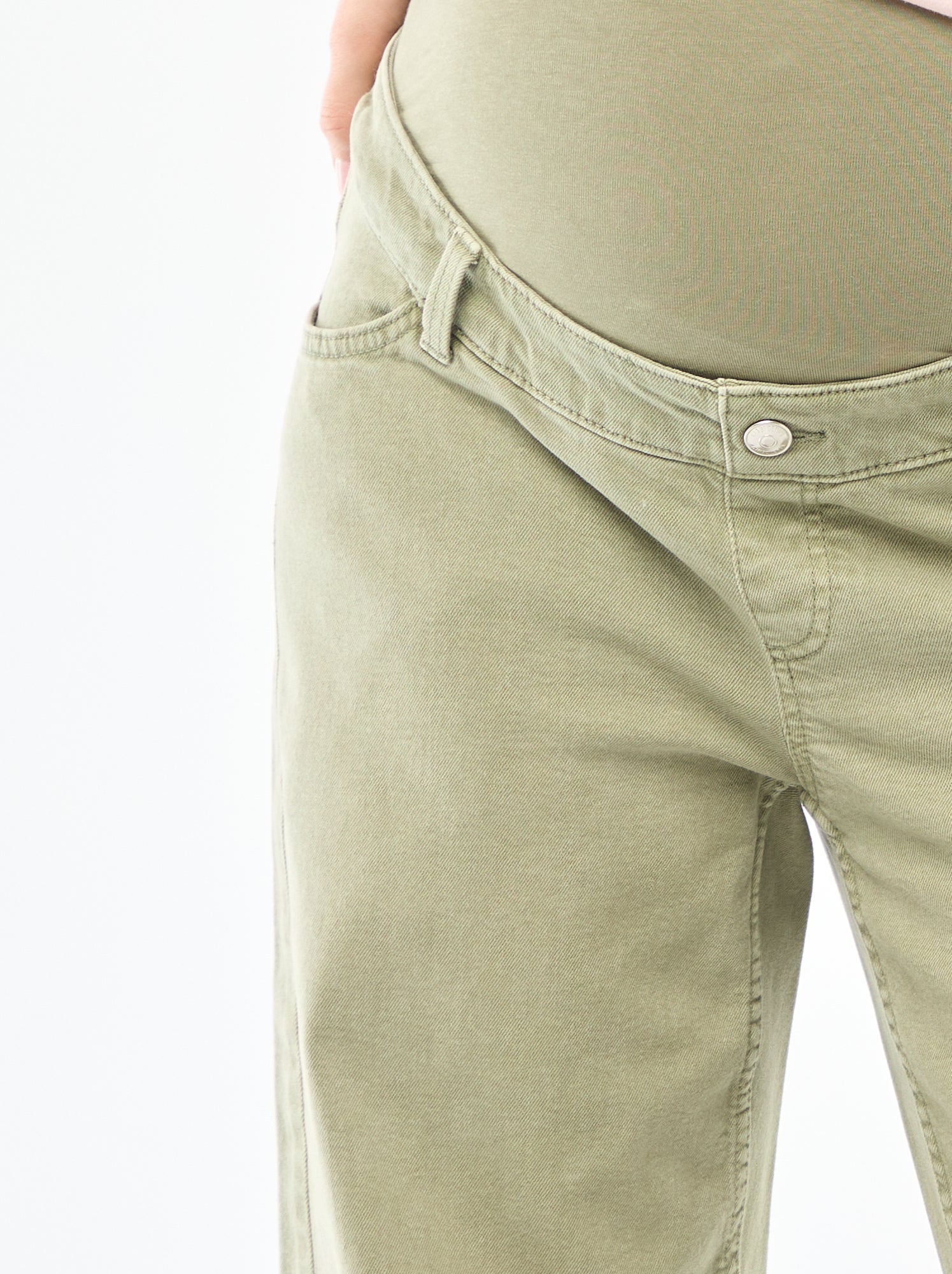 Pantalon de maternité wide leg - Kaki