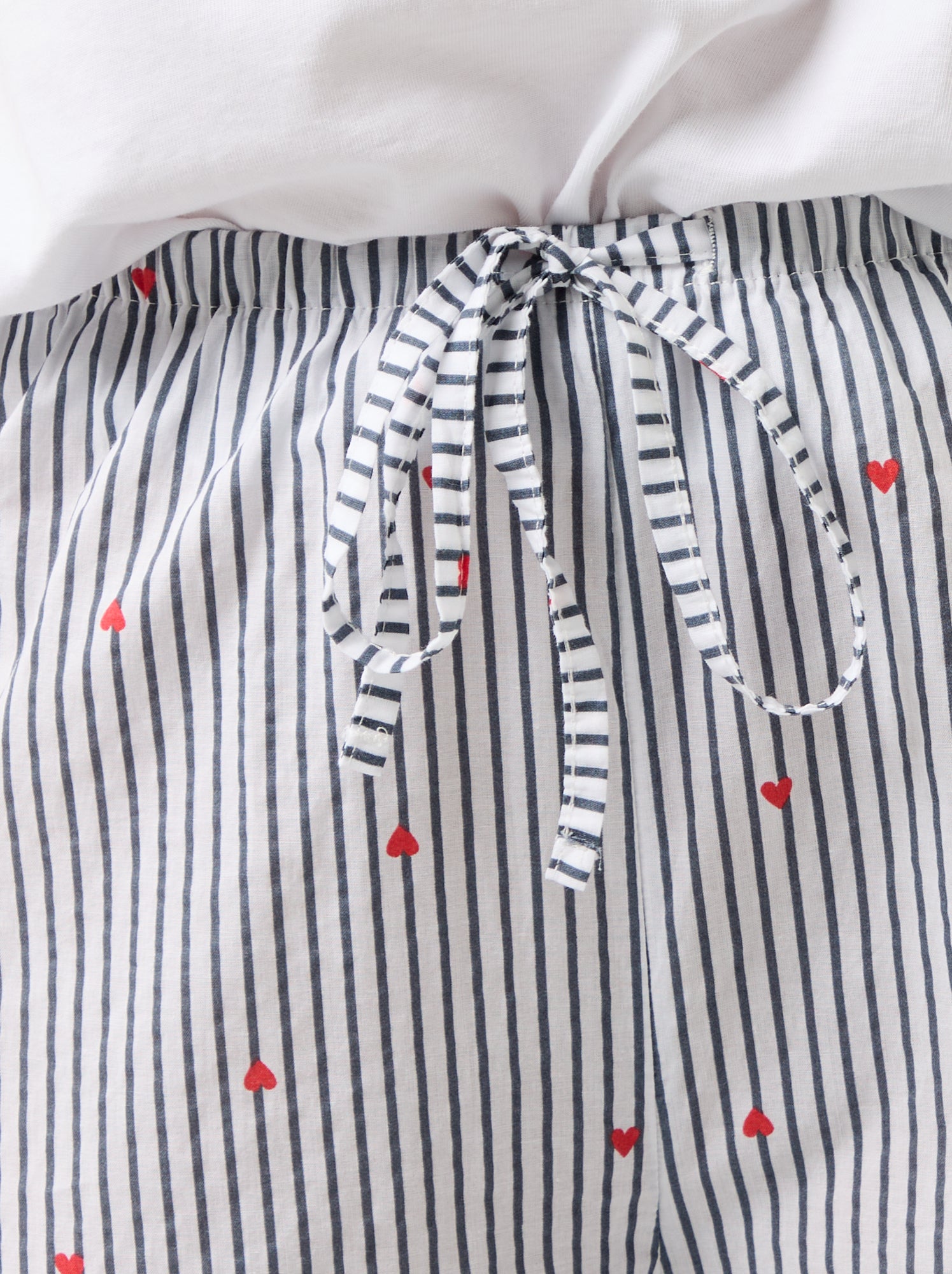 Pantalon de pyjama en voile de coton imprimé - Bleu (FOT24_1)