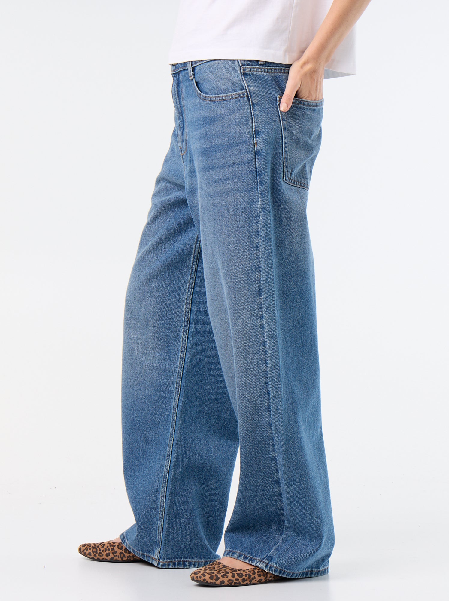 Pantalon denim baggy - Bleu (FXC69_1)