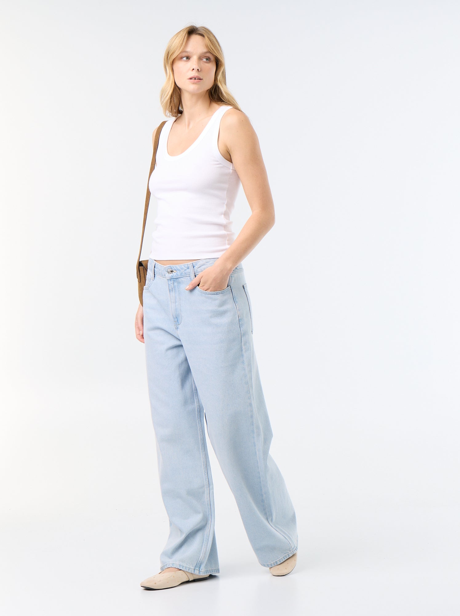 Pantalon denim baggy - Bleu (FXC69_3)