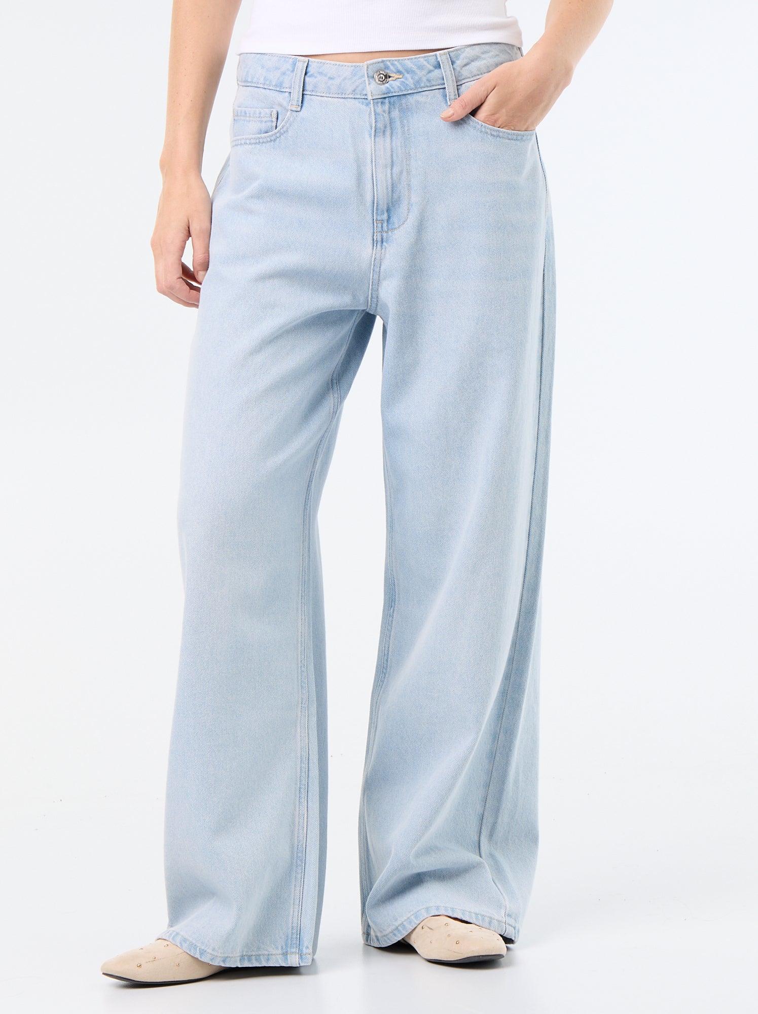 Pantalon denim baggy - Bleu (FXC69_3)