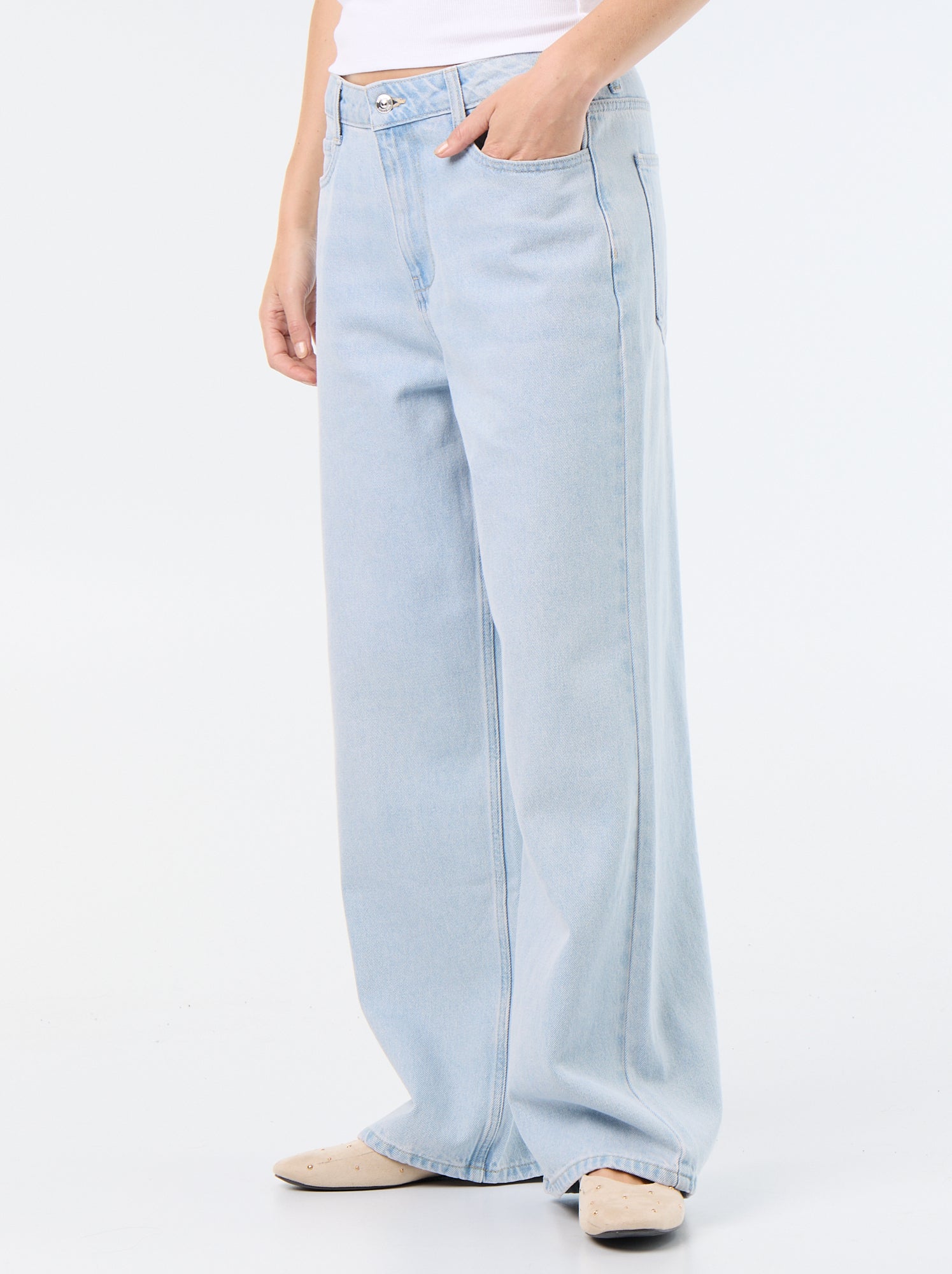 Pantalon denim baggy - Bleu (FXC69_3)