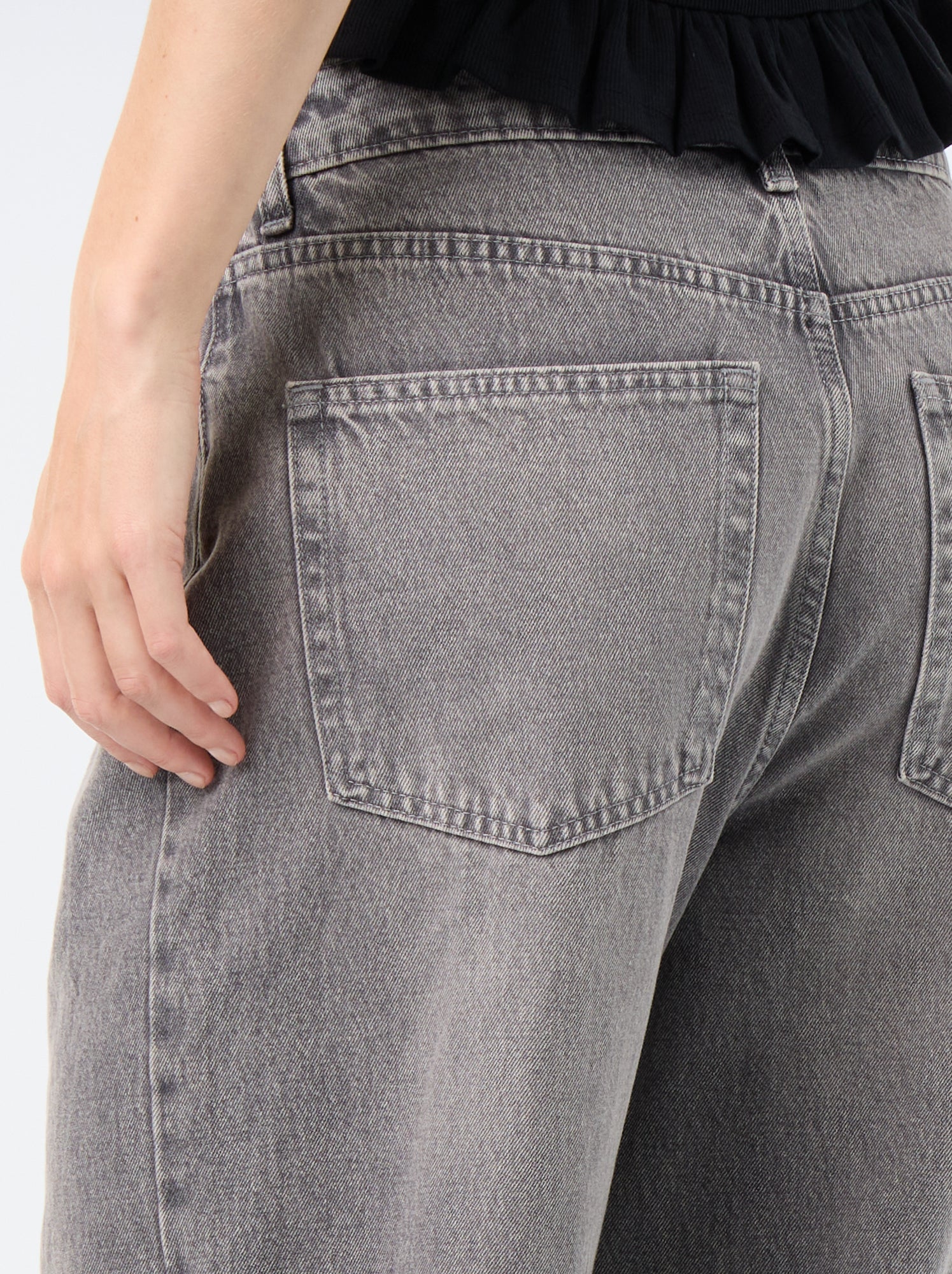 Pantalon denim baggy - Gris