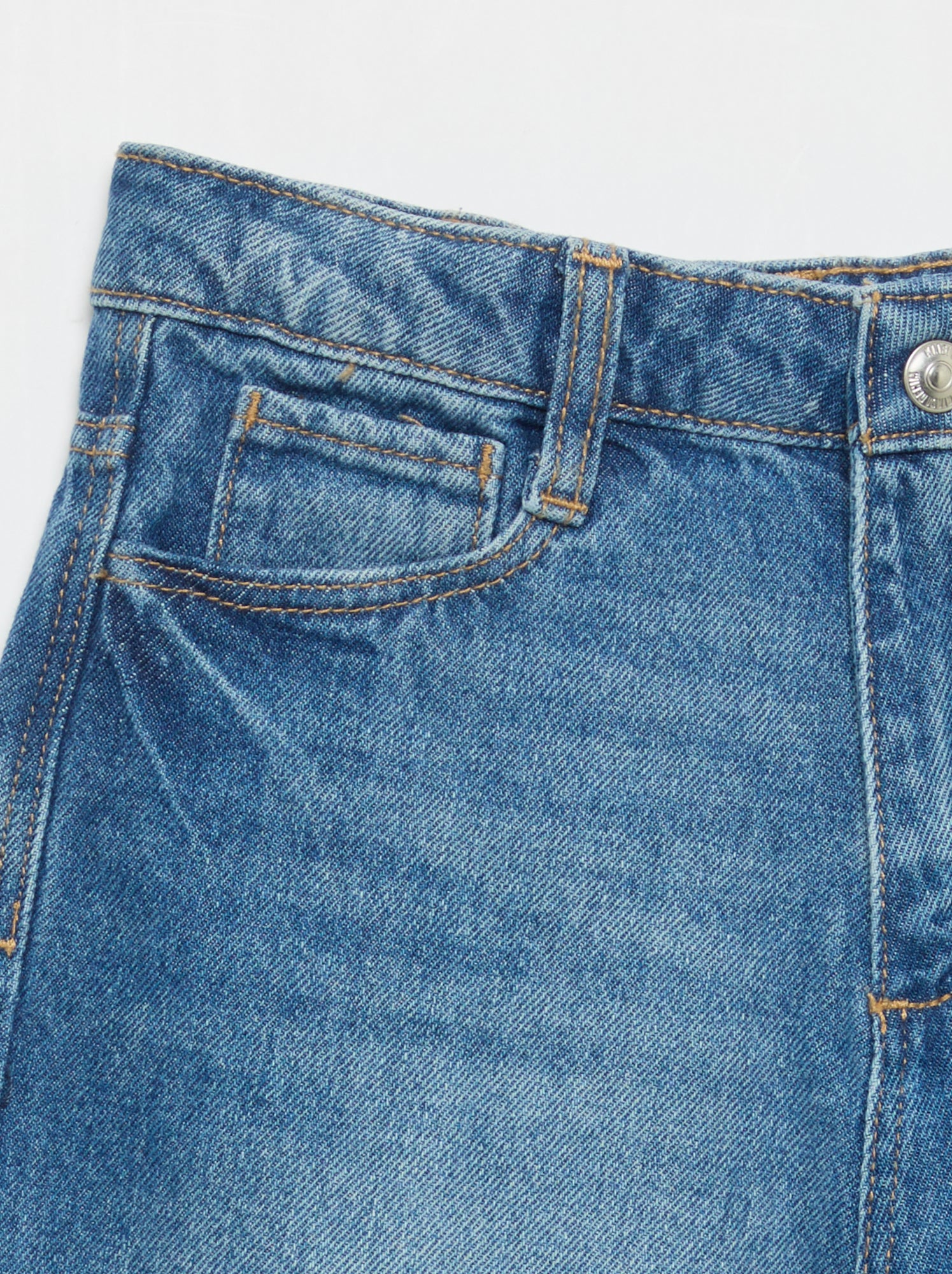 Pantalon denim coupe baggy - Bleu (FXC04_1)