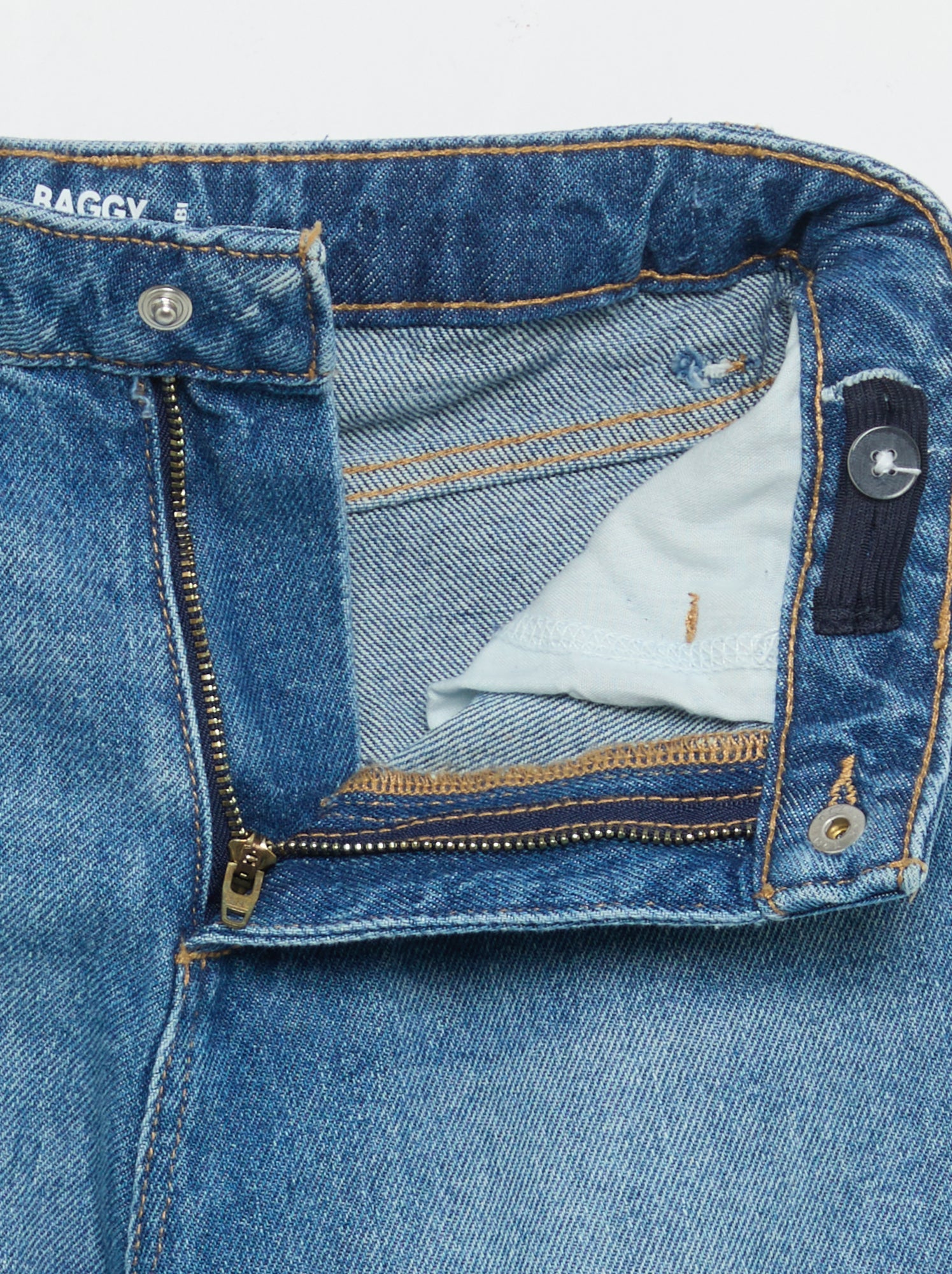 Pantalon denim coupe baggy - Bleu (FXC04_1)
