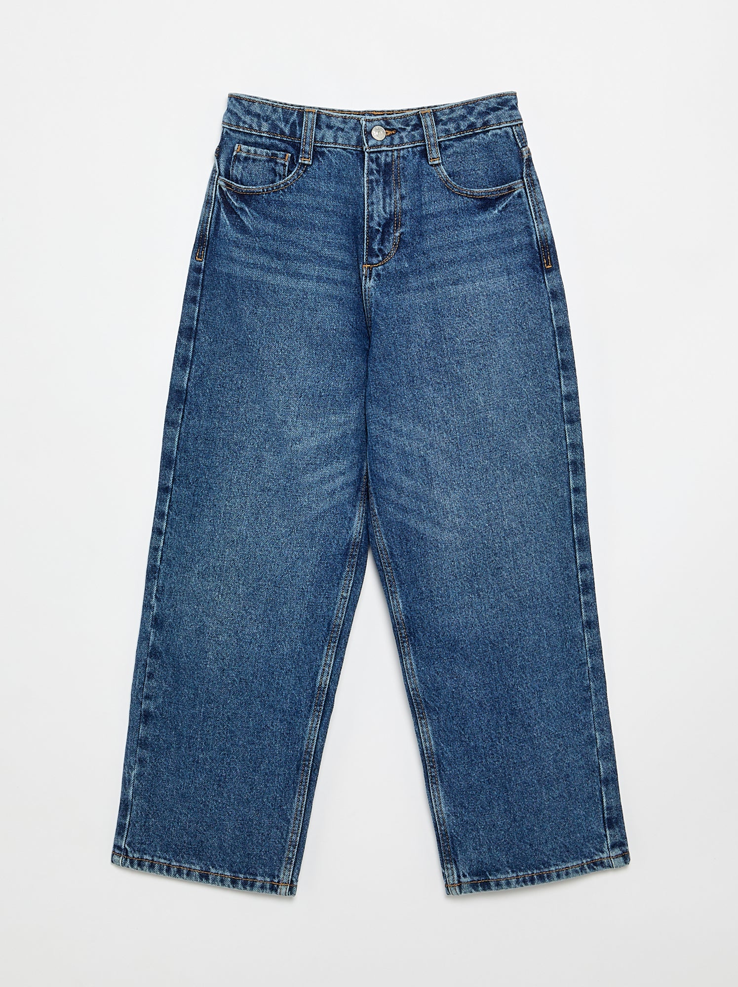 Pantalon denim coupe baggy - Bleu (FXC04_3)