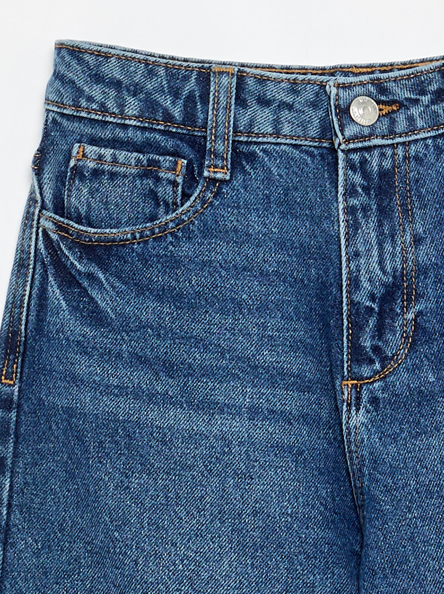 Pantalon denim coupe baggy - Bleu (FXC04_3)