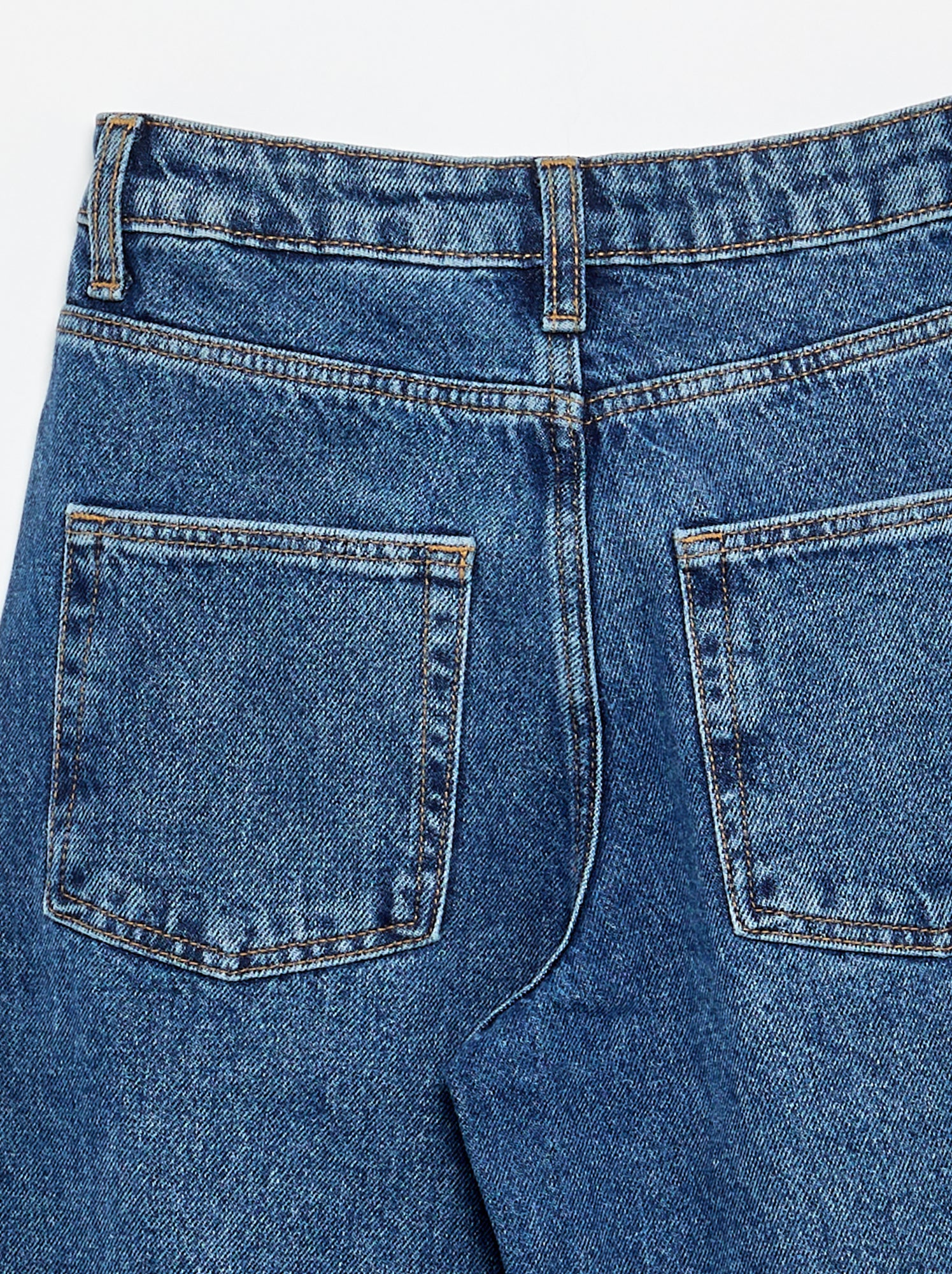 Pantalon denim coupe baggy - Bleu (FXC04_3)