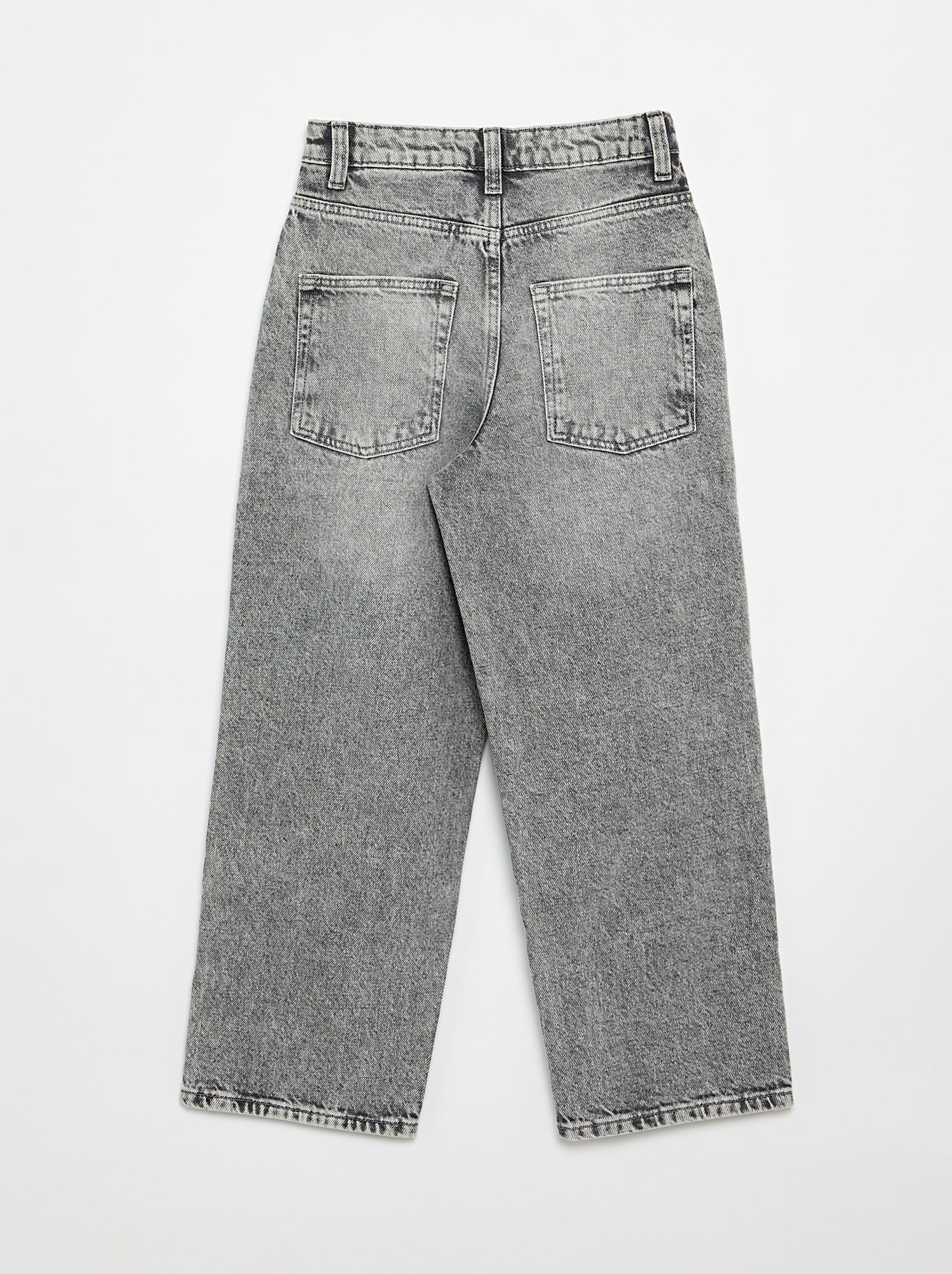 Pantalon denim coupe baggy - Gris