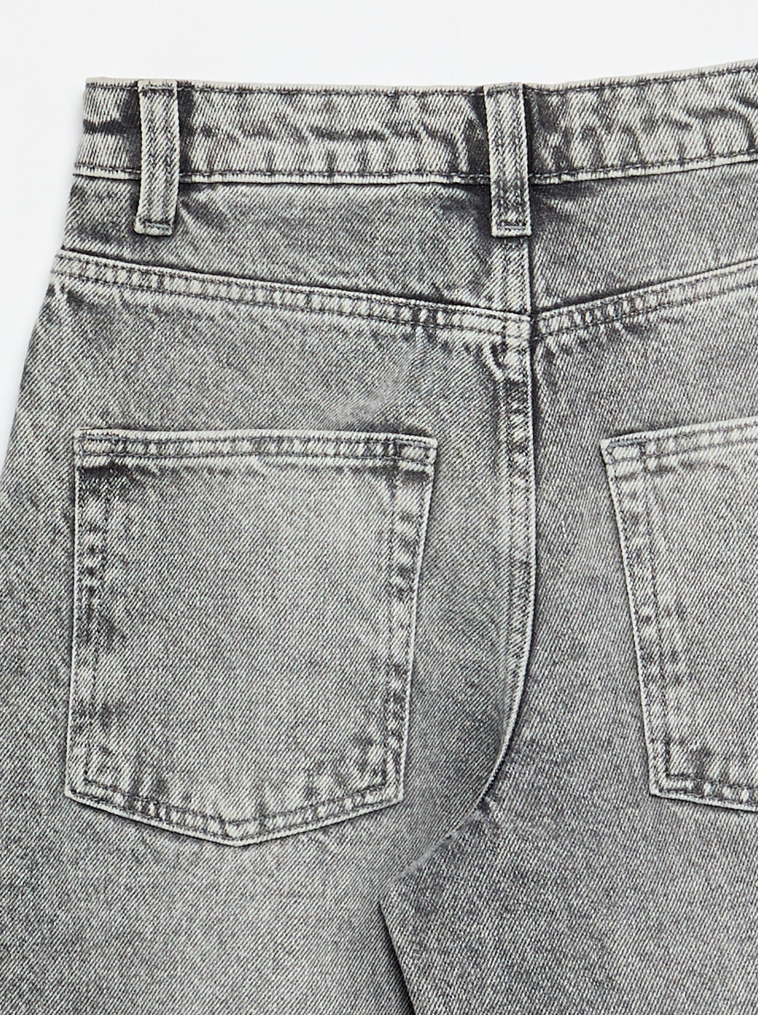 Pantalon denim coupe baggy - Gris
