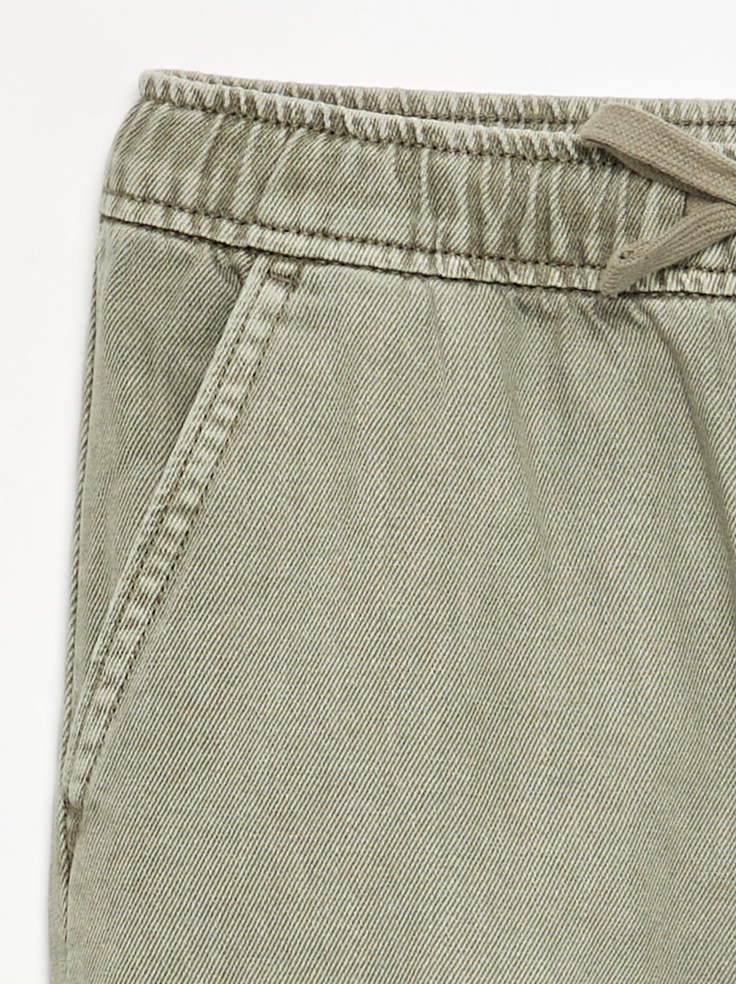 Pantalon denim avec taille élastiquée - coupe confortable - Vert
