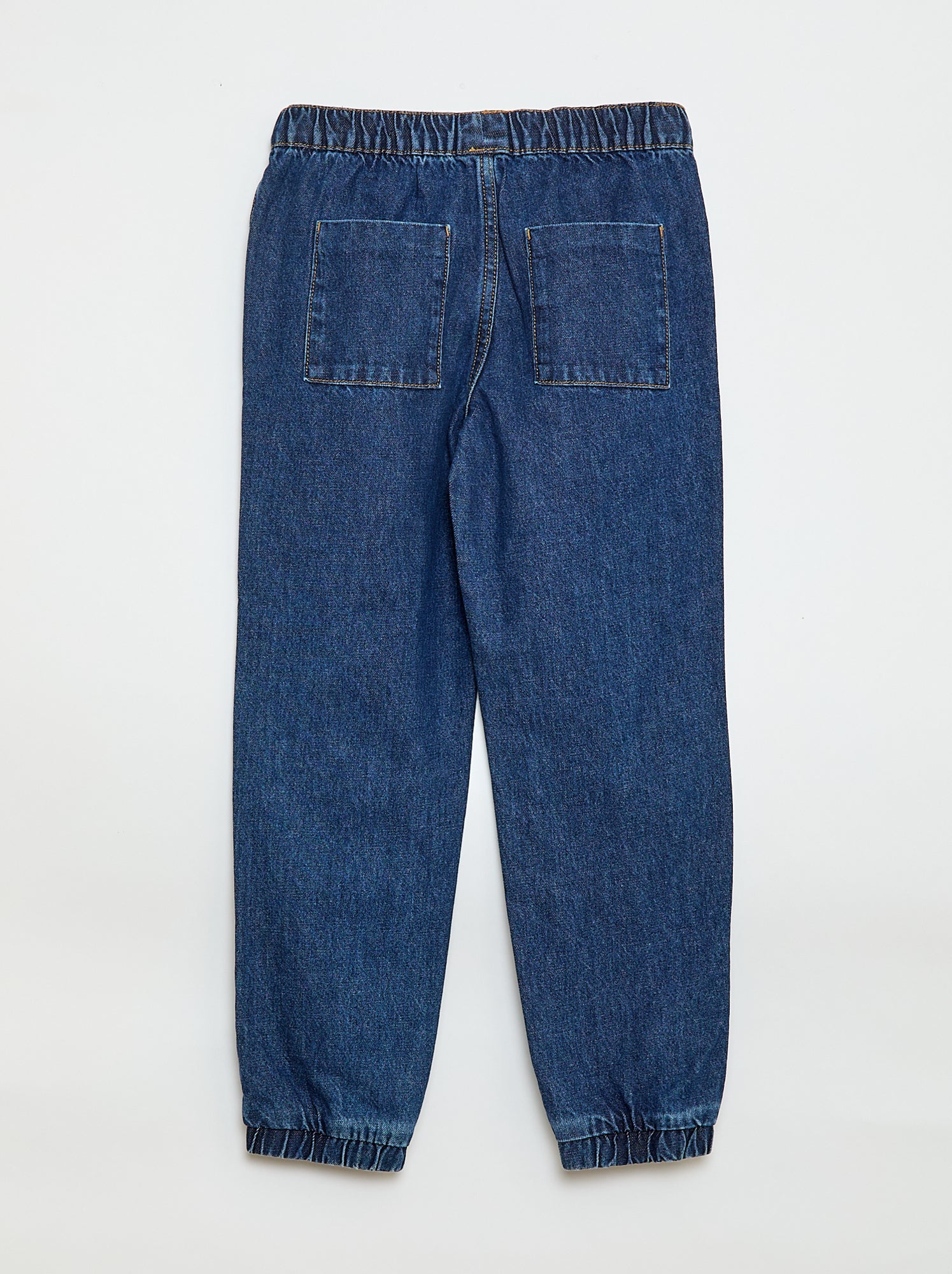 Pantalon denim coupe jogger - Bleu