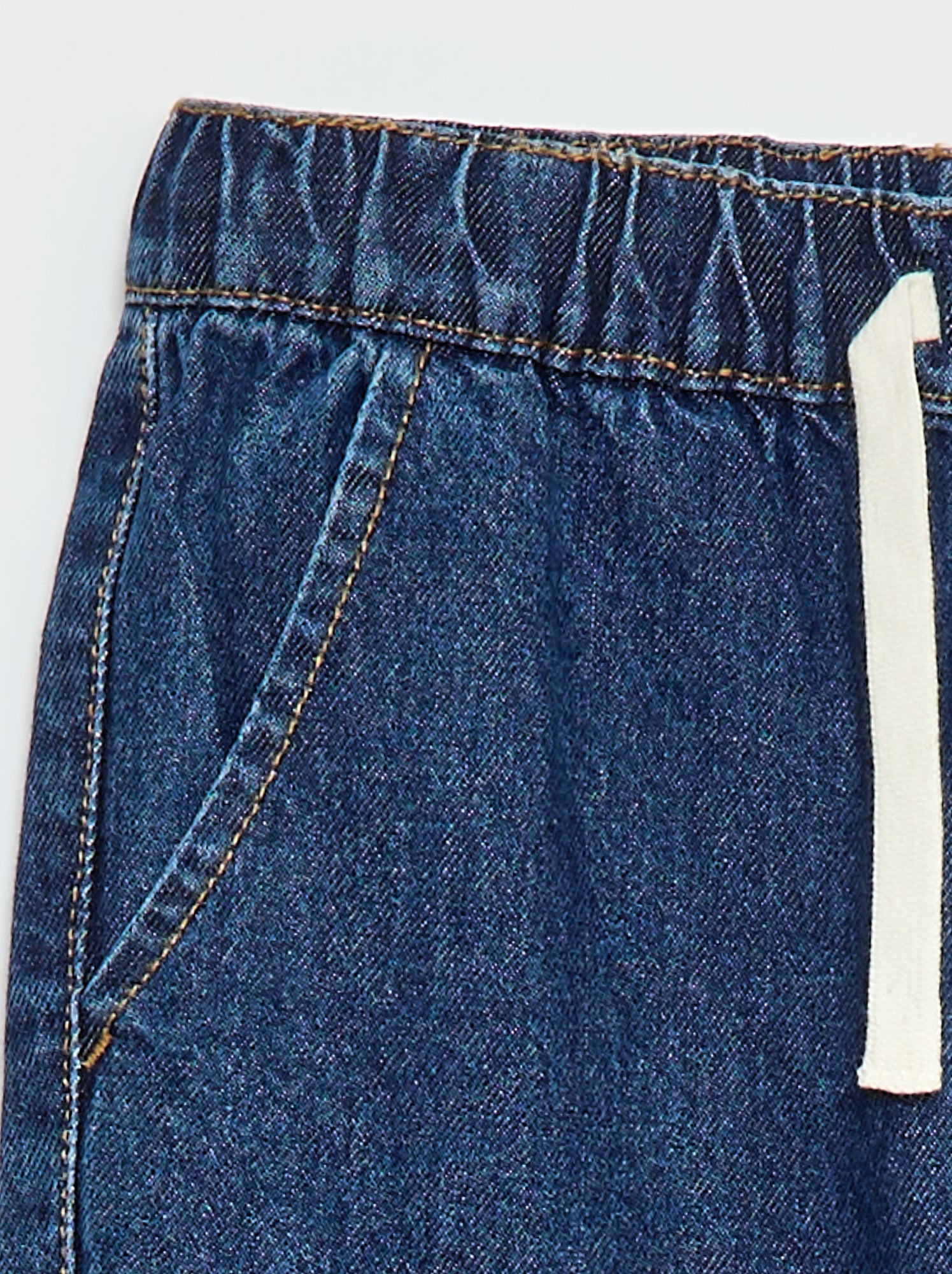 Pantalon denim coupe jogger - Bleu