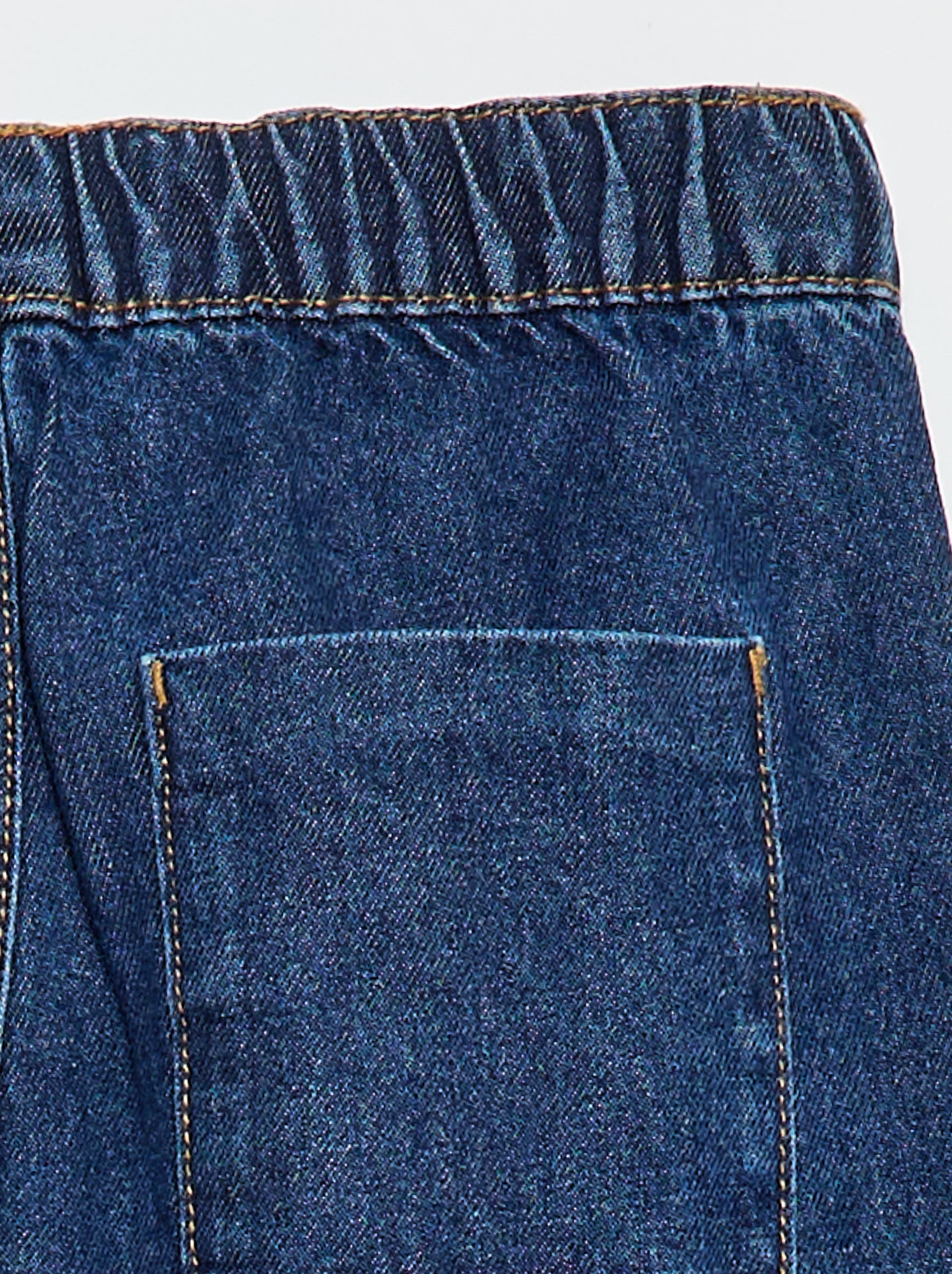 Pantalon denim coupe jogger - Bleu