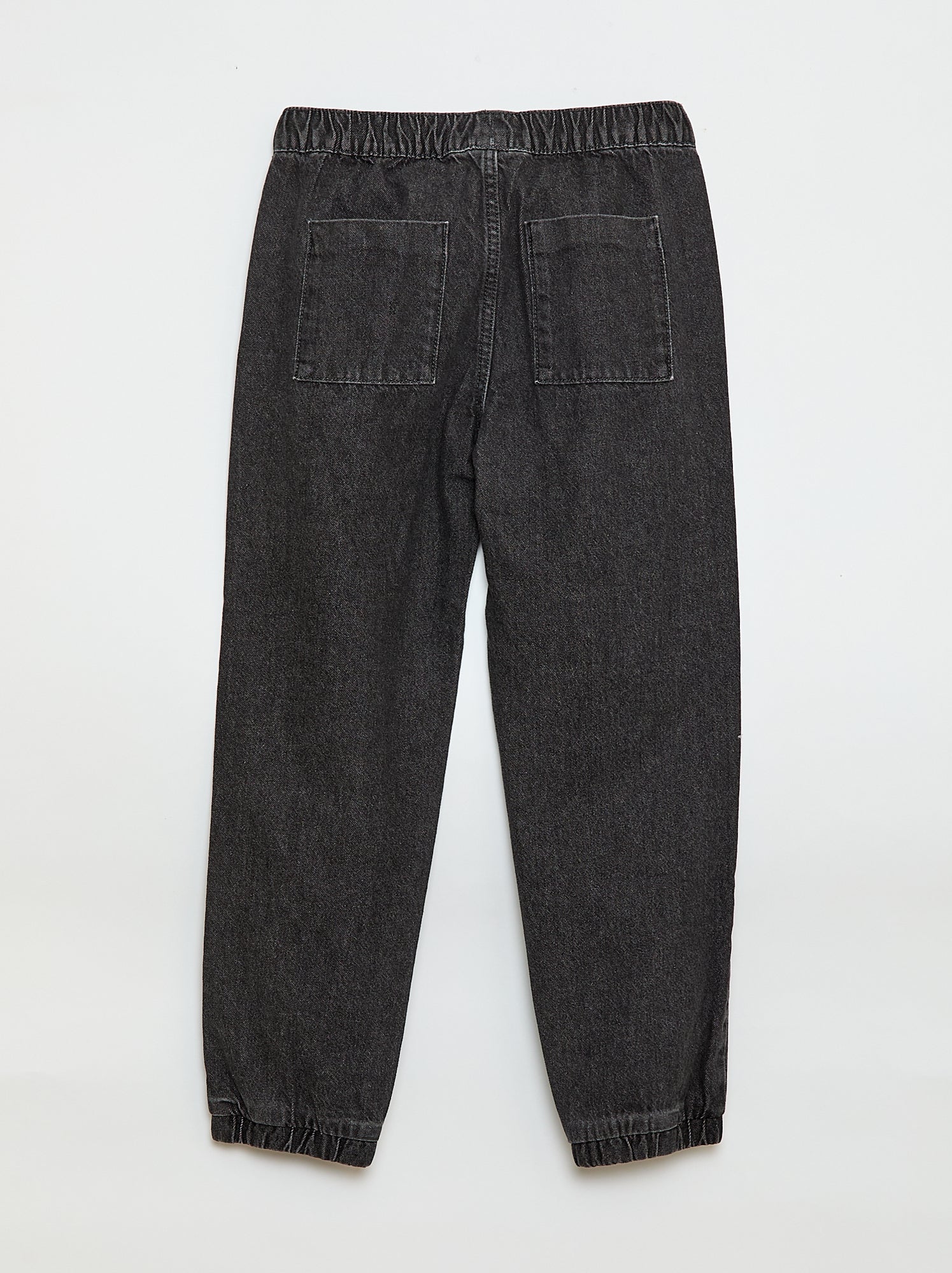Pantalon denim coupe jogger - Gris