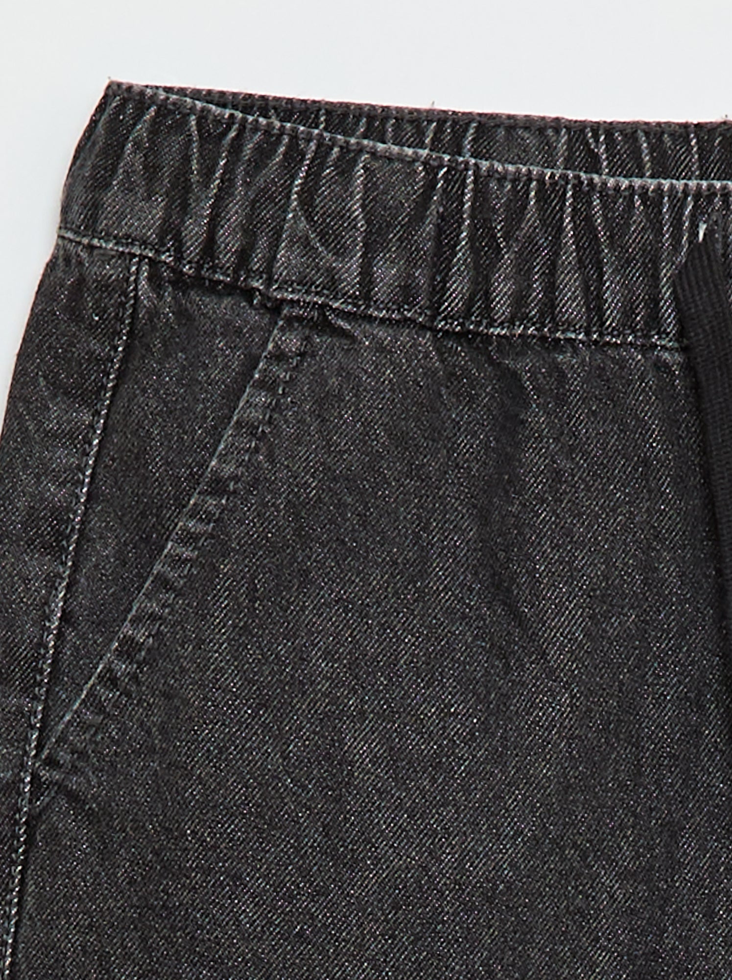 Pantalon denim coupe jogger - Gris