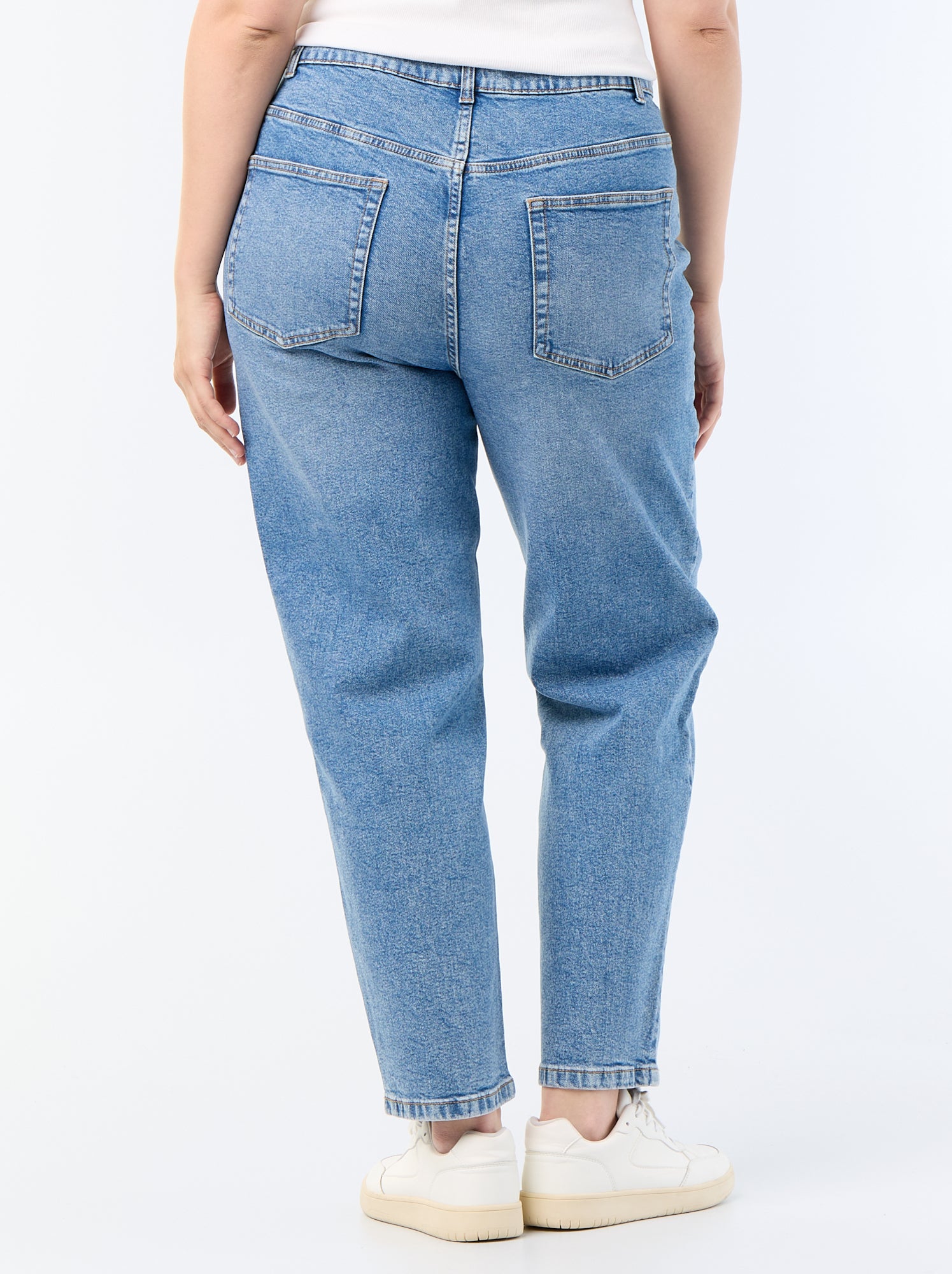Pantalon denim coupe straight - Bleu (FXG72_1)