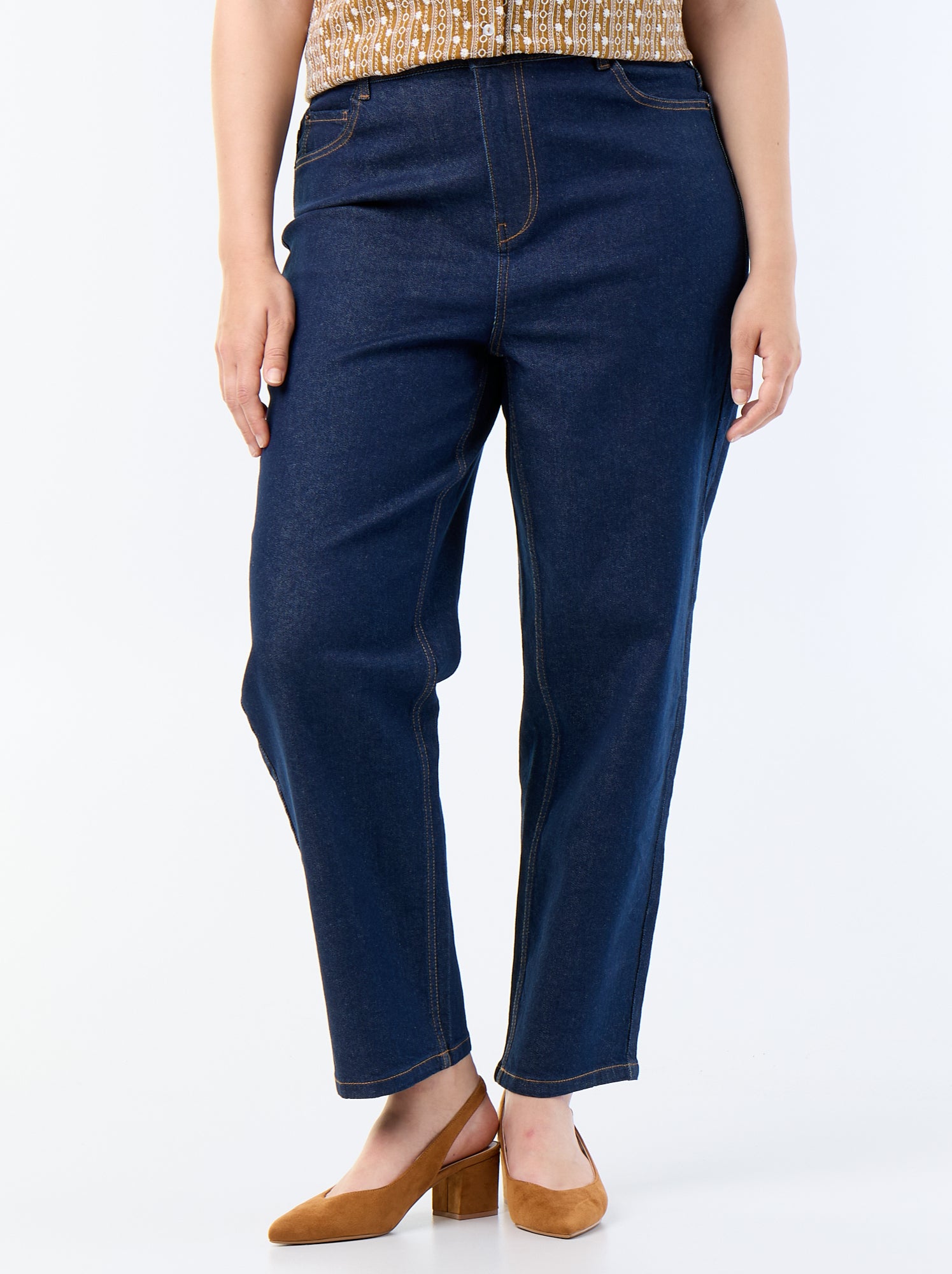 Pantalon denim coupe straight - Bleu (FXG72_2)