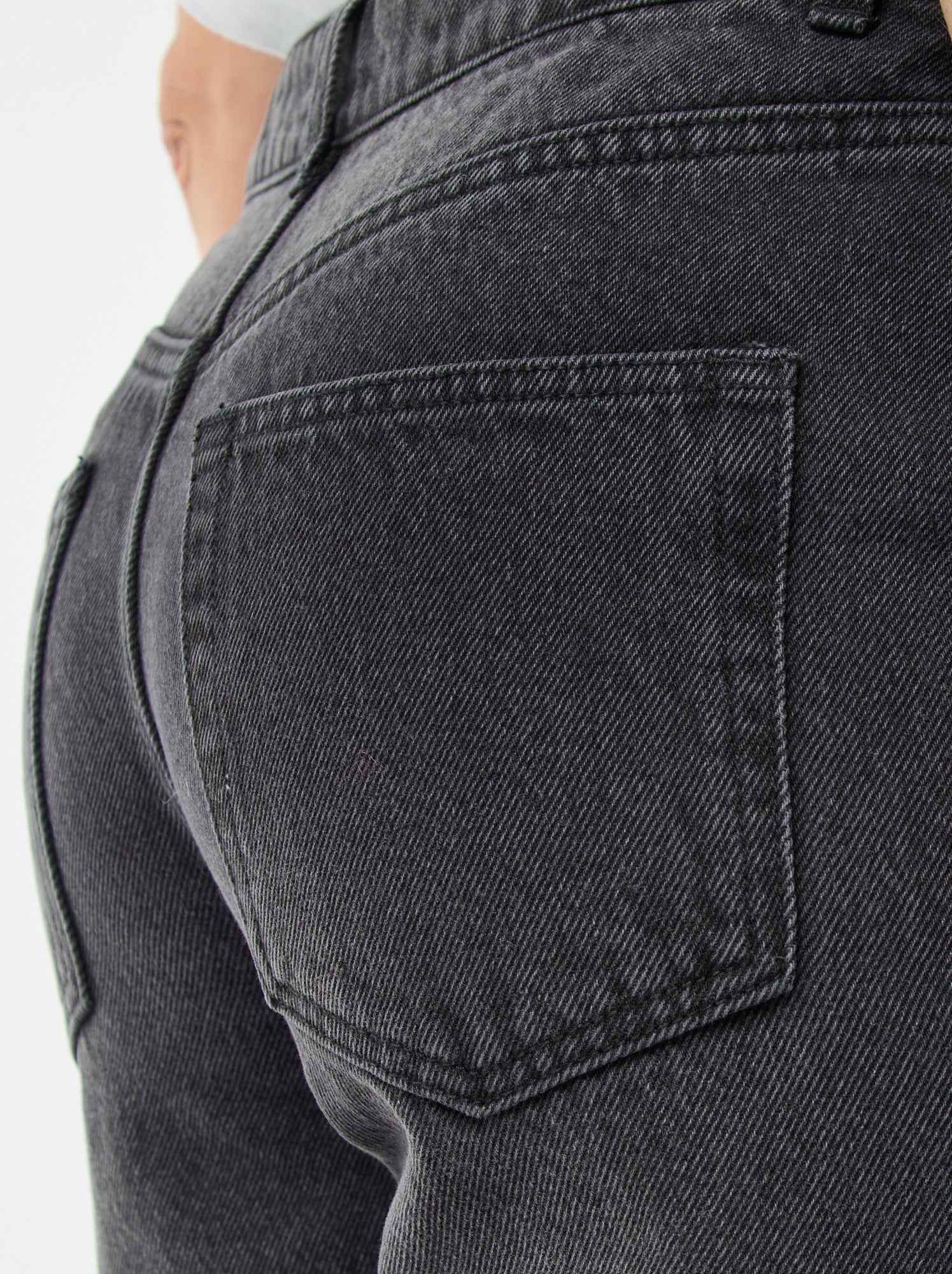 Pantalon denim regular en coton - L34 - Noir