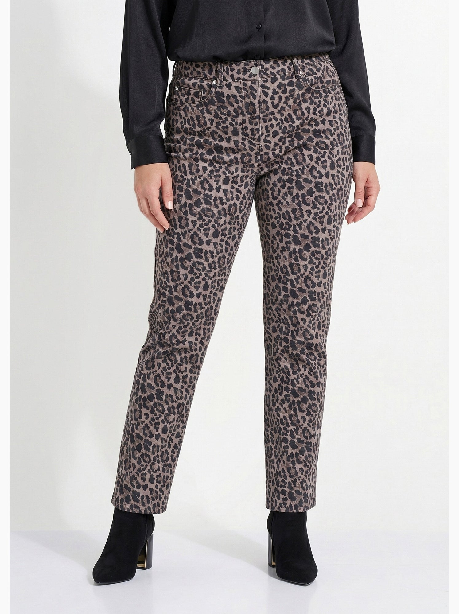 Pantalon droit 5 poches coton stretch - afibel - Multicolore