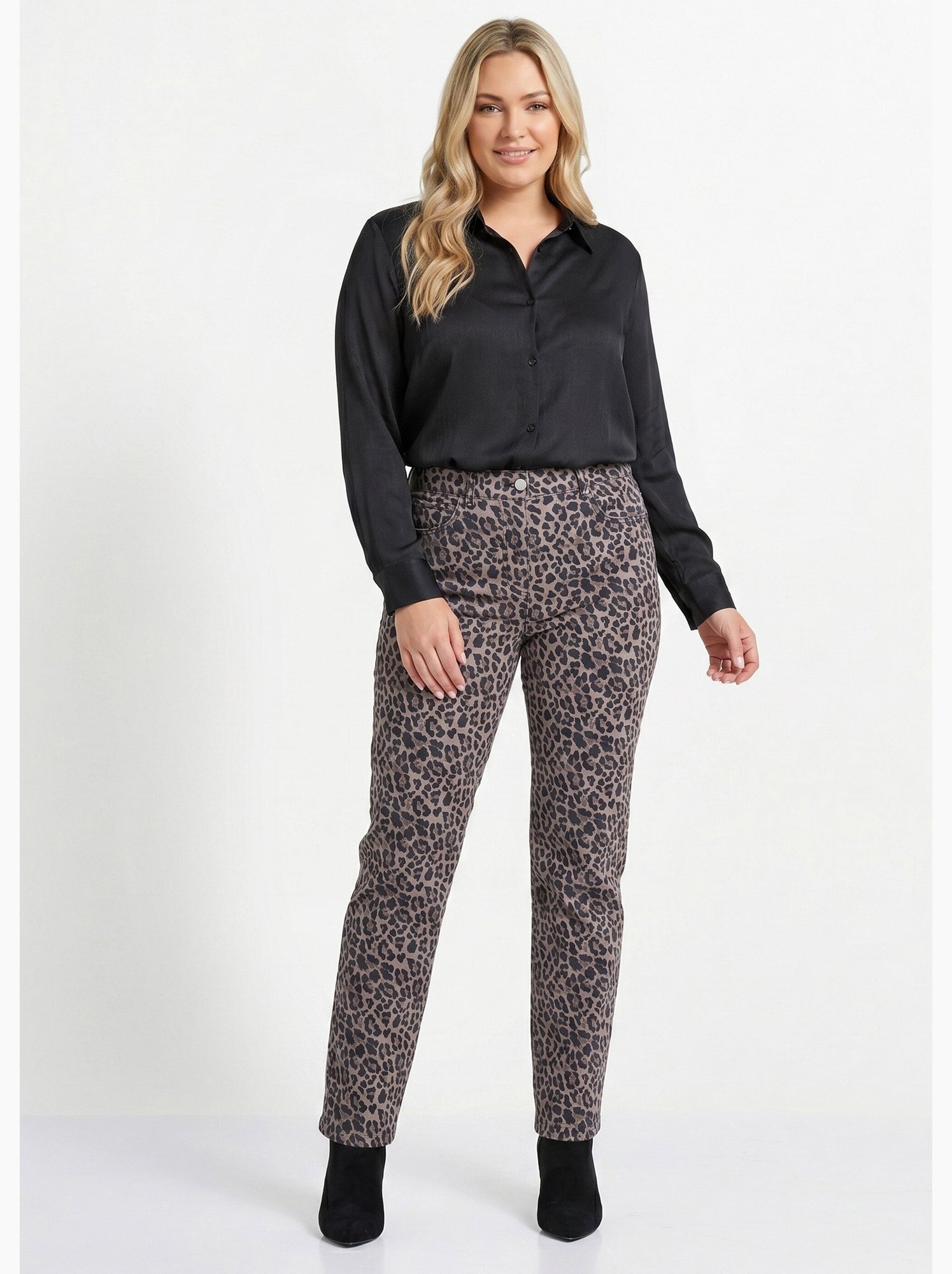 Pantalon droit 5 poches coton stretch - afibel - Multicolore