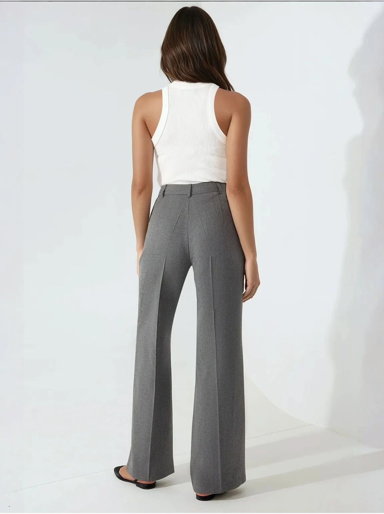 Pantalon droit élégant - Gris