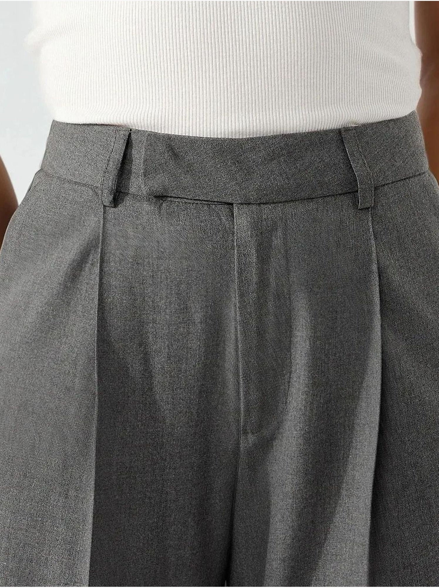 Pantalon droit élégant - Gris