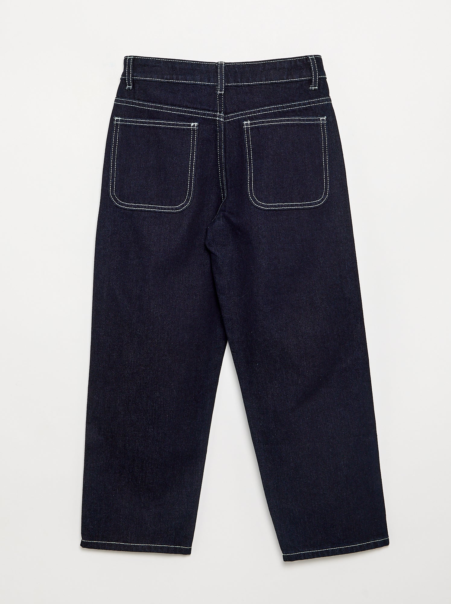 Pantalon droit en denim - Bleu