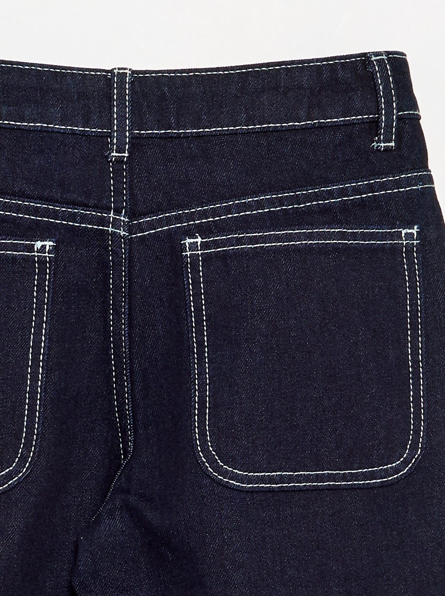 Pantalon droit en denim - Bleu