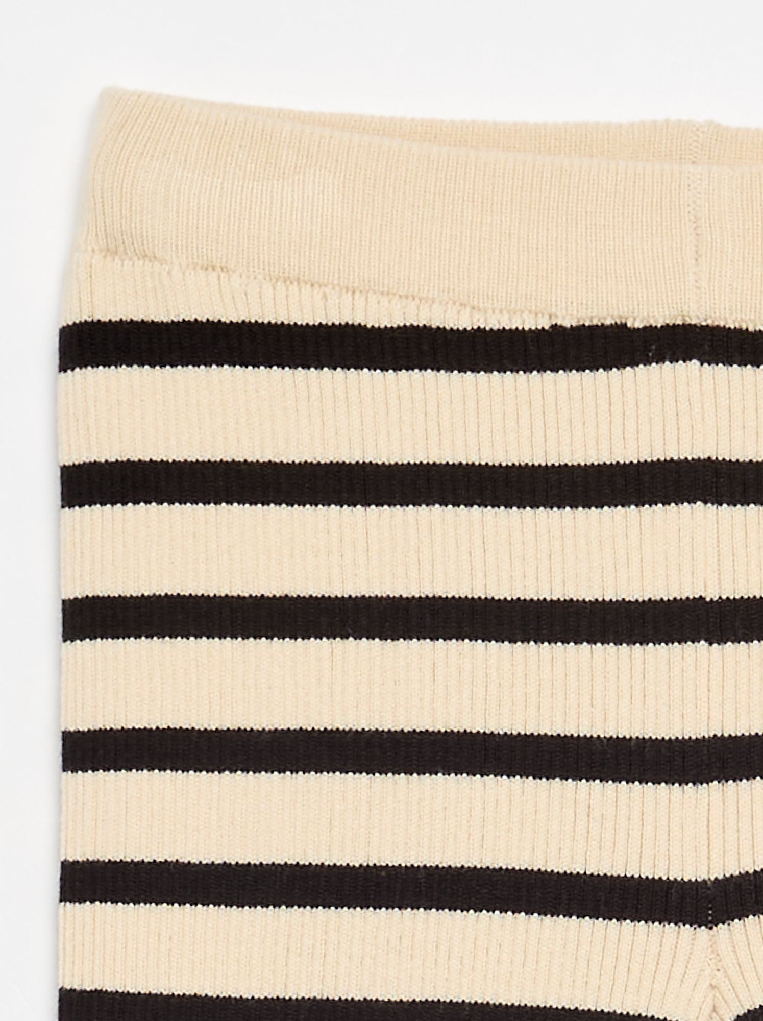 Pantalon droit en tricot uni - Noir