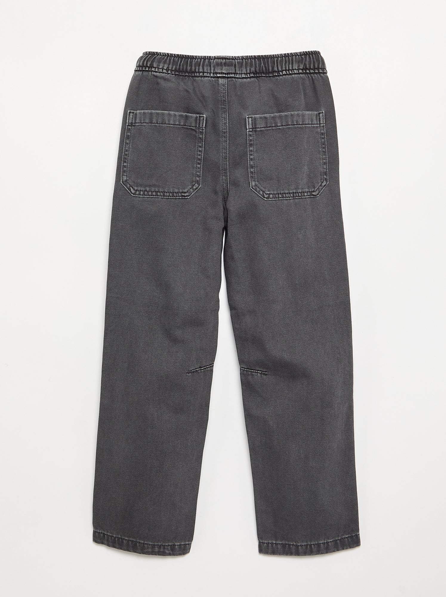 Pantalon droit en twill - coupe ajustée - Gris