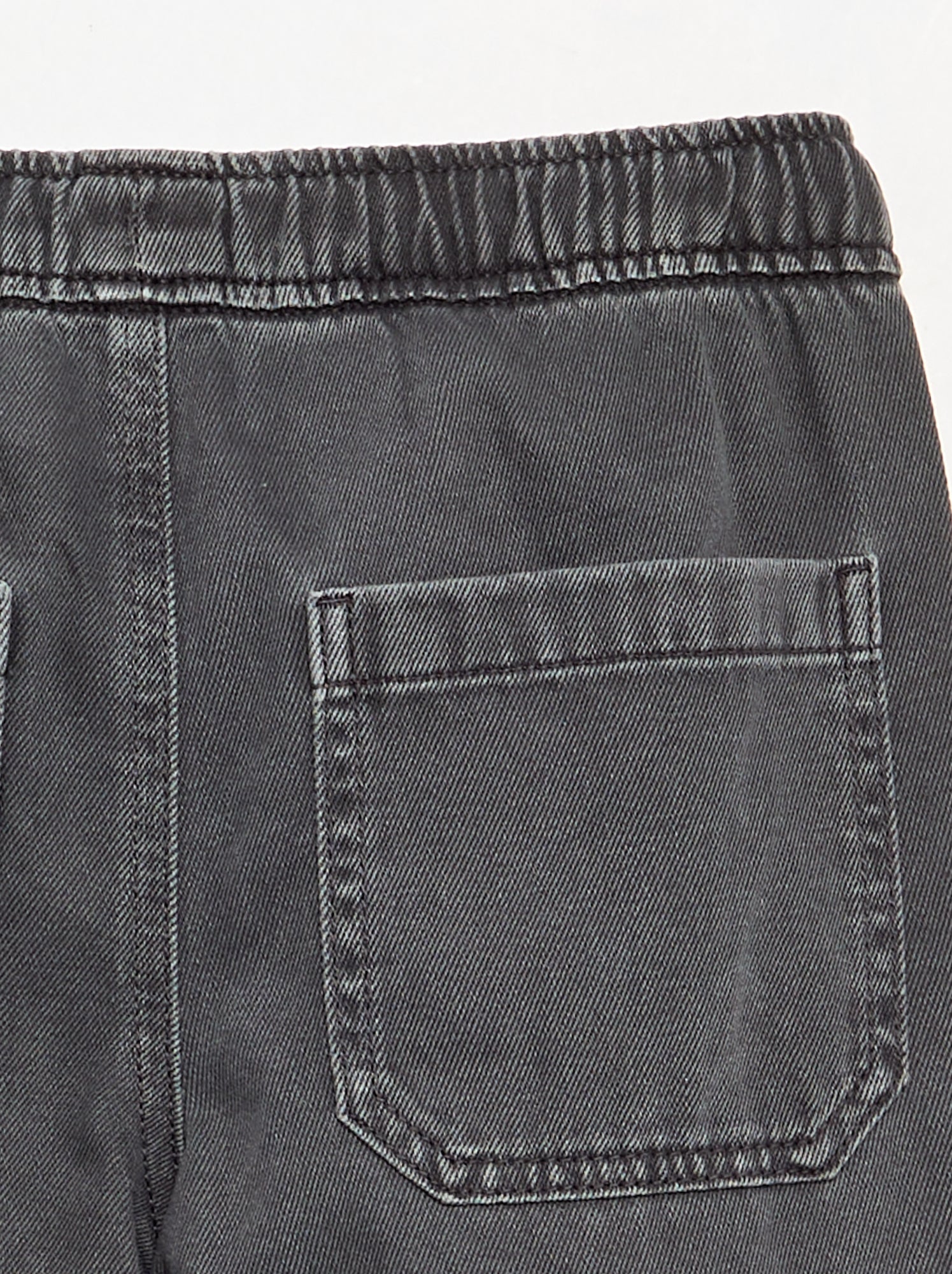 Pantalon droit en twill - coupe ajustée - Gris