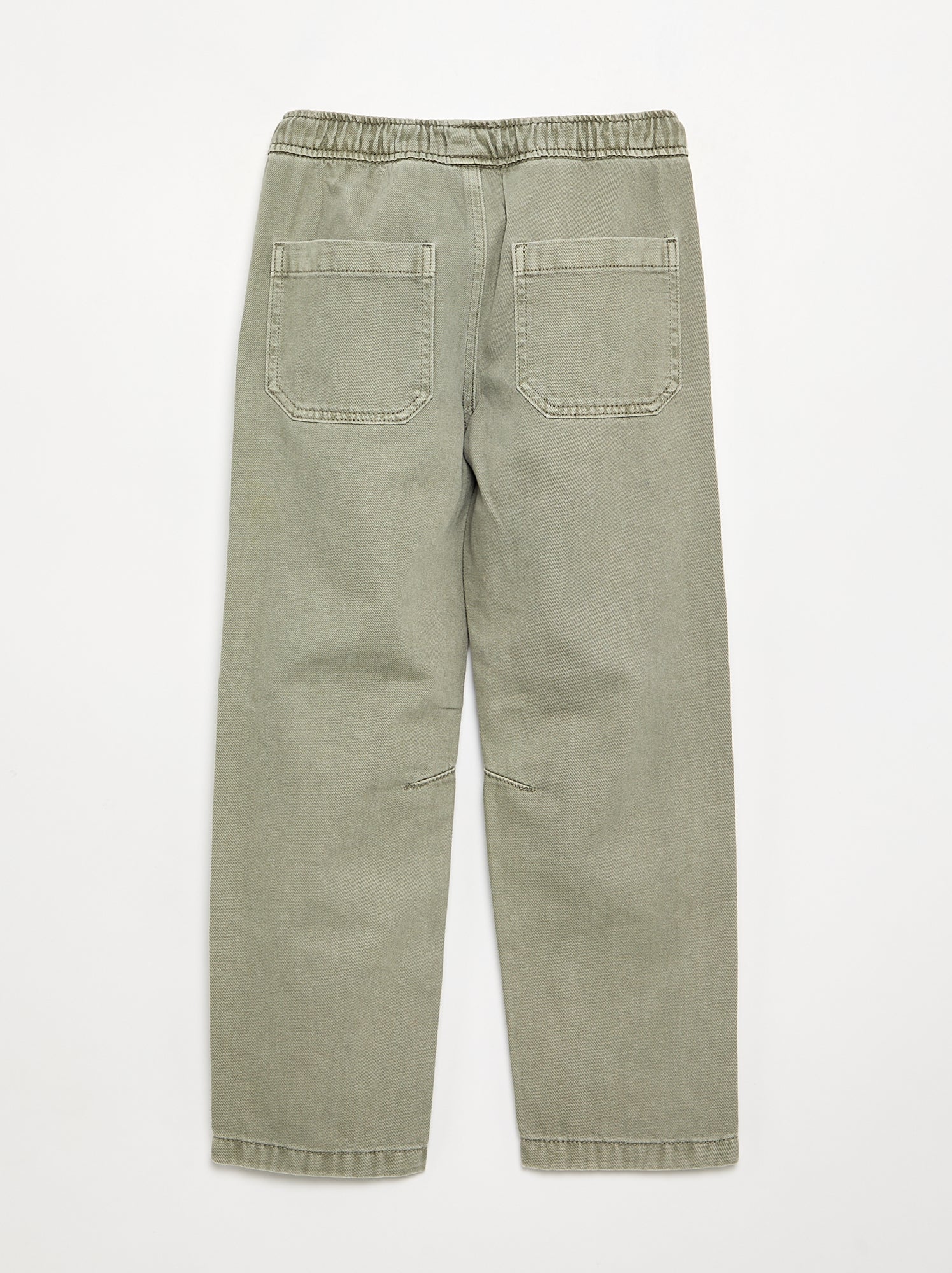 Pantalon droit en twill - coupe ajustée - Vert
