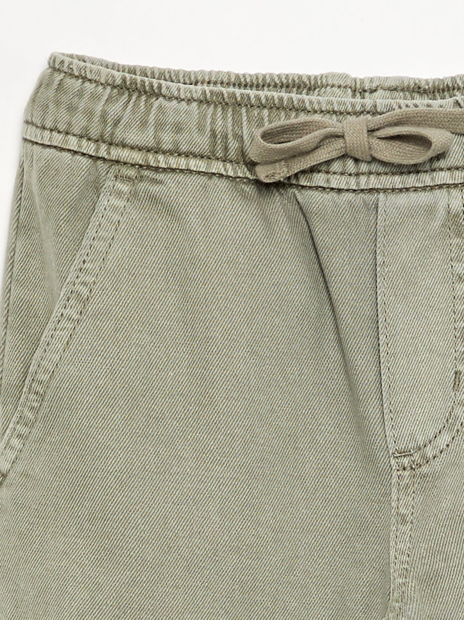 Pantalon droit en twill - coupe ajustée - Vert