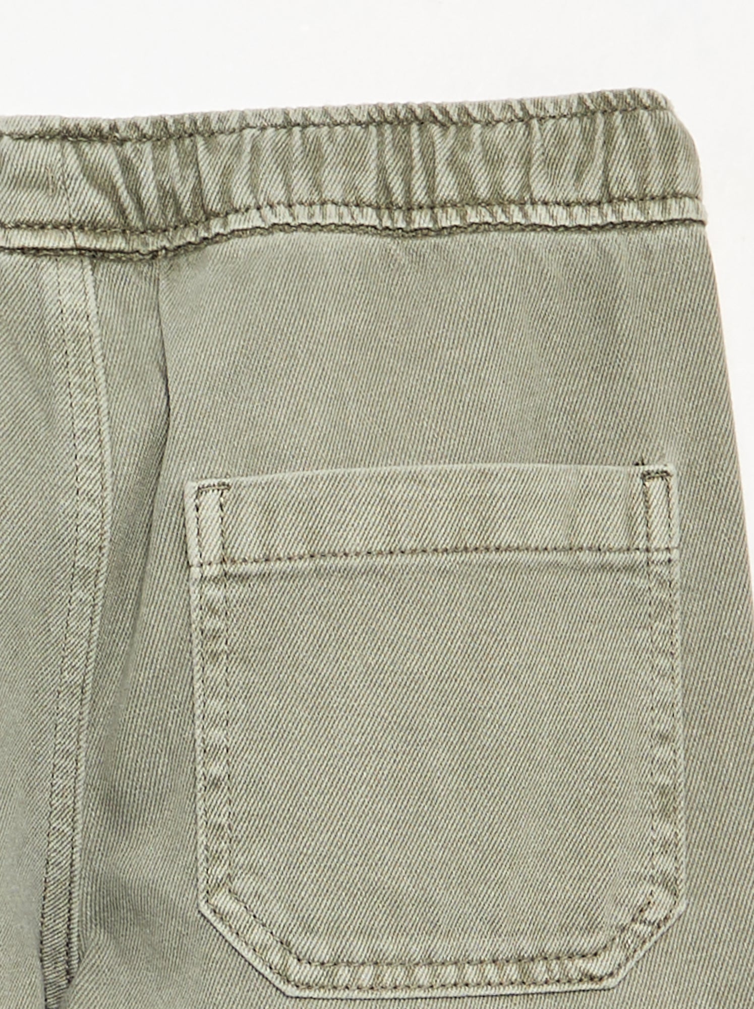 Pantalon droit en twill - coupe ajustée - Vert