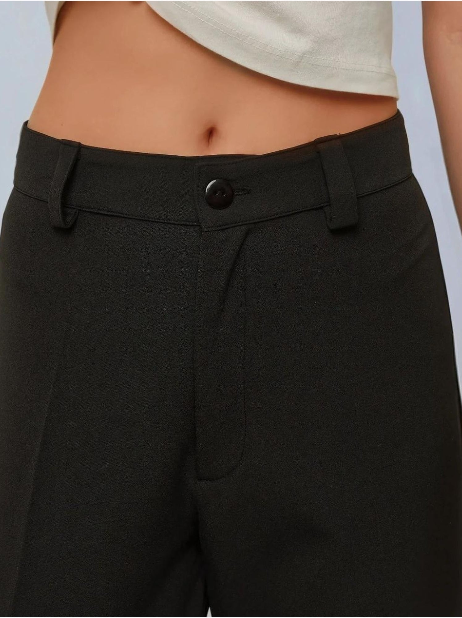 Pantalon droit taille haute - Noir
