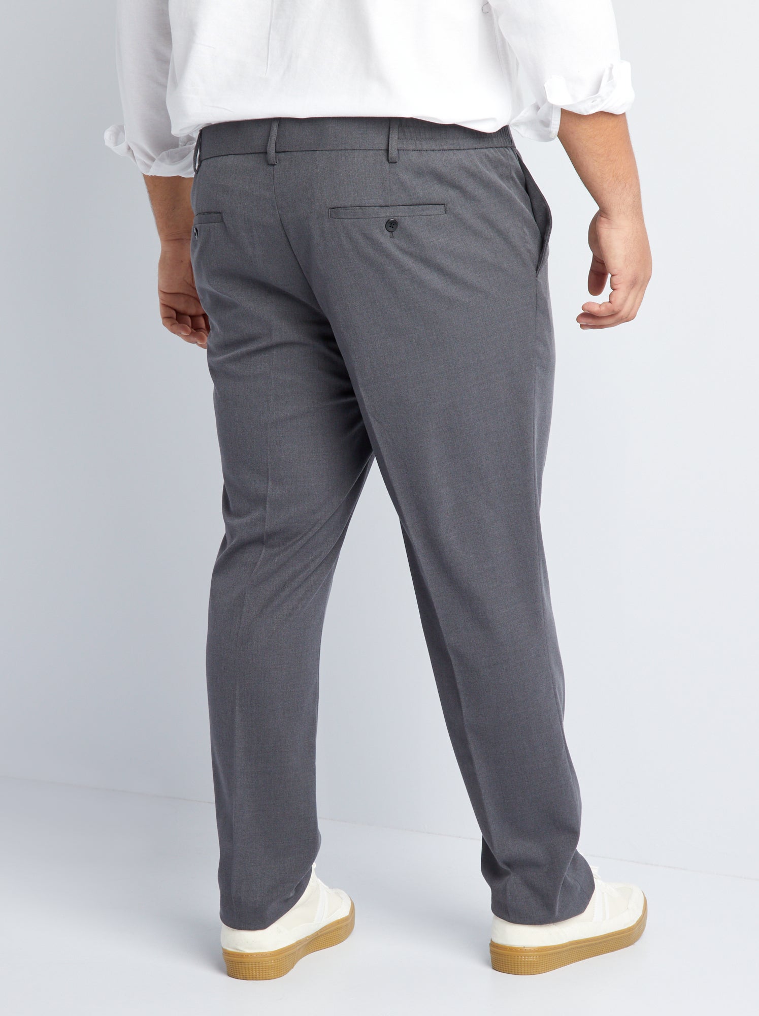 Pantalon en costume slim - Gris