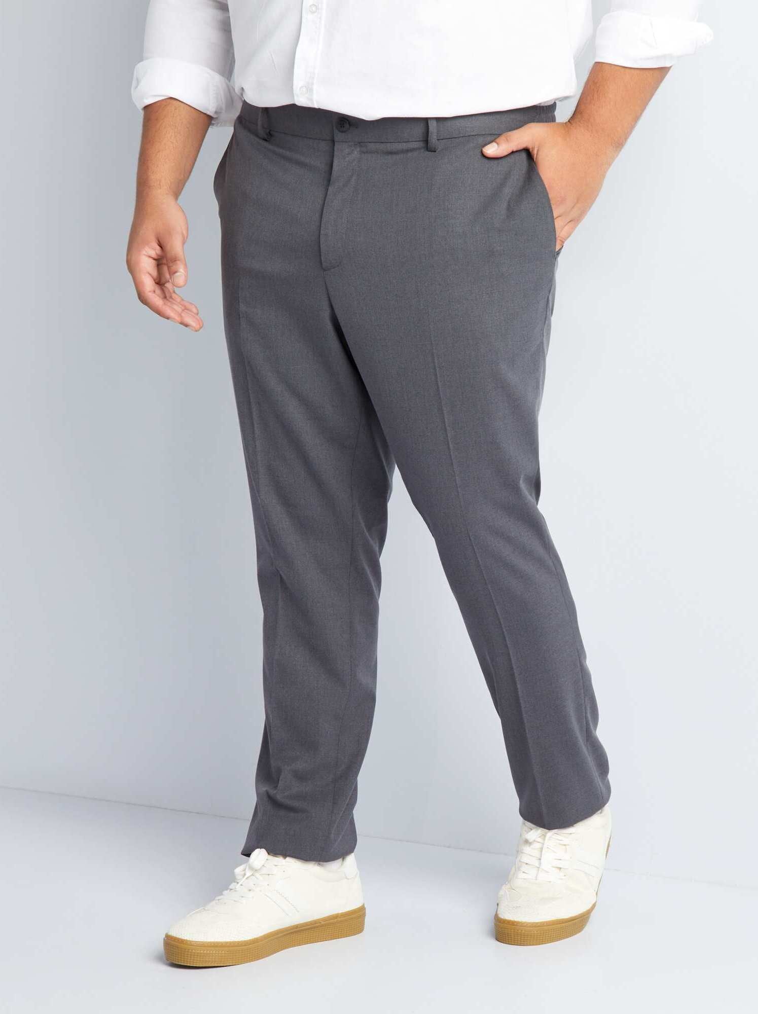 Pantalon en costume slim - Gris
