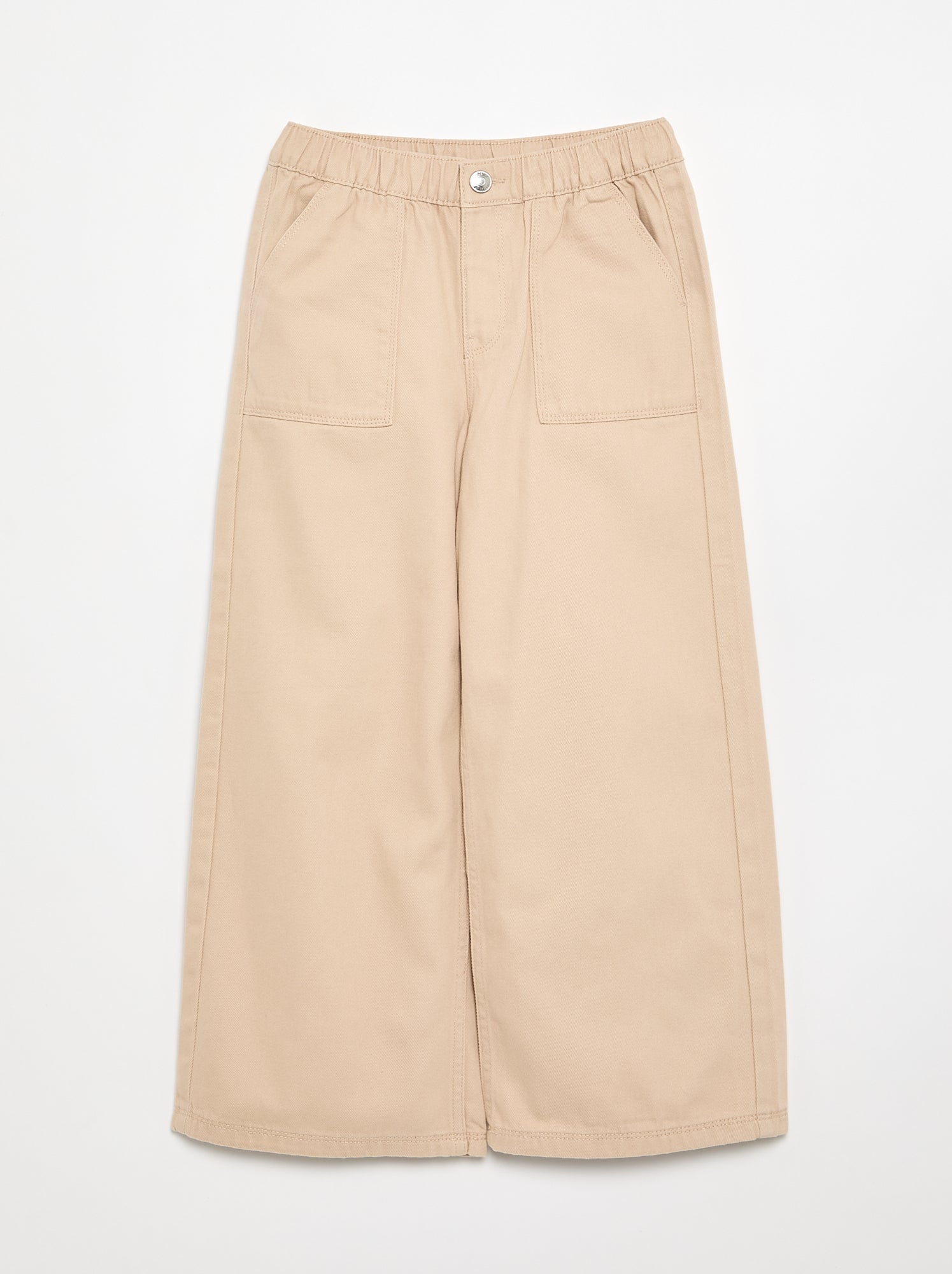 Pantalon en coton - coupe confortable - Beige
